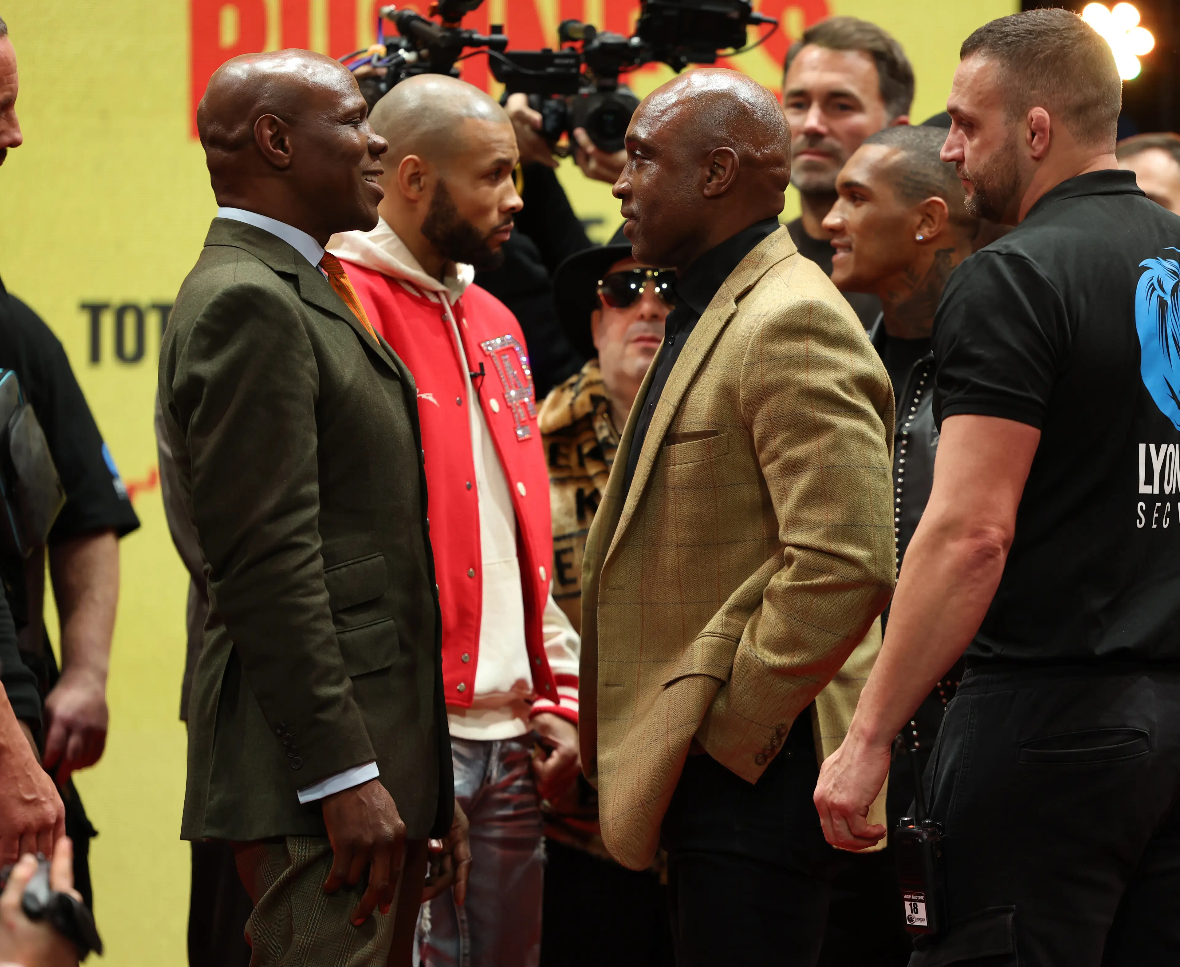 Nigel Benn and Chris Eubank Sr face-off again. Image credit: Getty