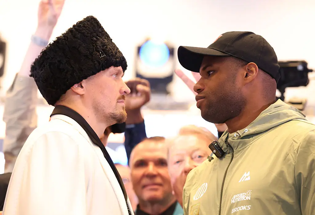 Oleksandr Usyk and Daniel Dubois face off (Credit:Getty)