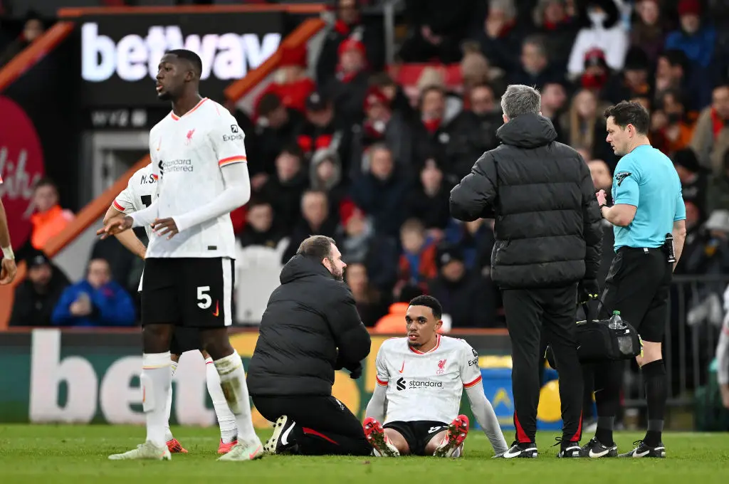 Trent Alexander-Arnold has missed two Liverpool matches due to injury. (Image: Getty)
