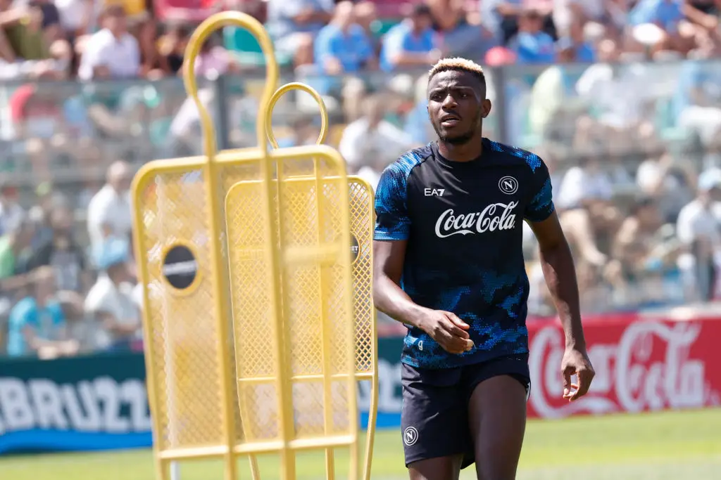 Victor Osimhen during Napoli's pre-season training camp -