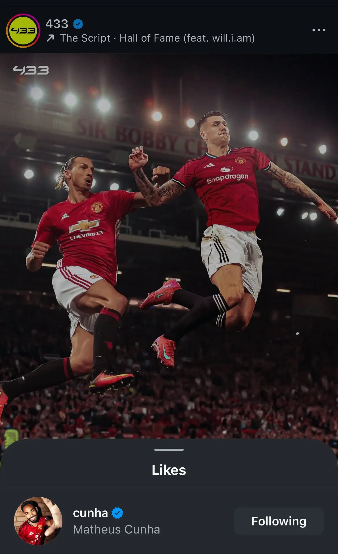 Matheus Cunha backs Manchester United's proposed signing of Benjamin Sesko. Image: Getty 