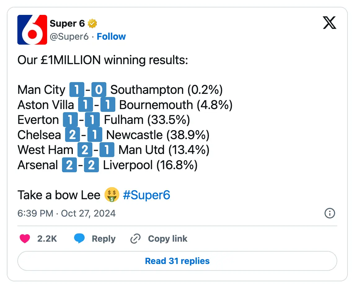 Image credit: X/@Super6