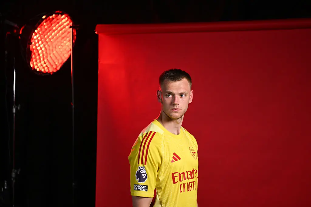 Karl Hein is expected to leave Arsenal this summer. (Image: Alex Burstow/Arsenal FC via Getty Images)