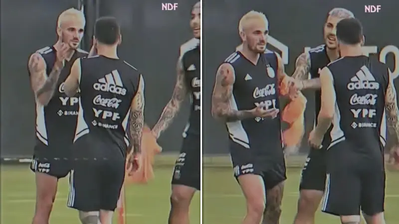 Rodrigo de Paul slaps Lionel Messi during training and asks ‘are you stupid?’