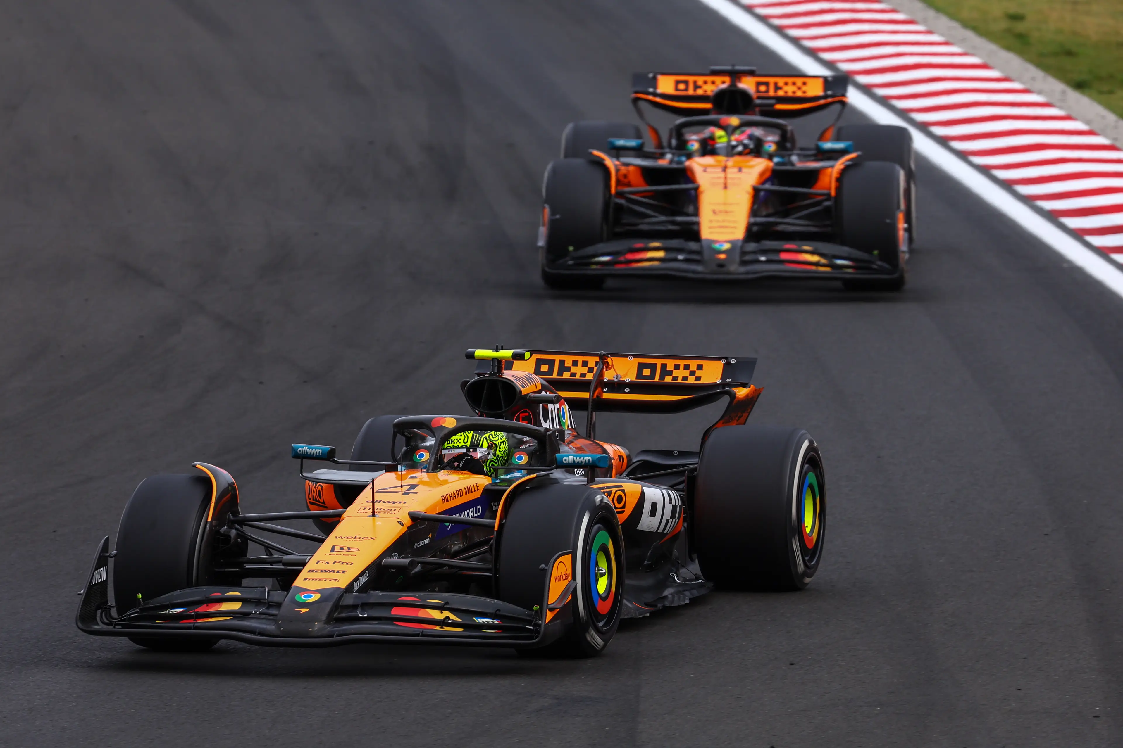 The McLarens on track. Image: Getty
