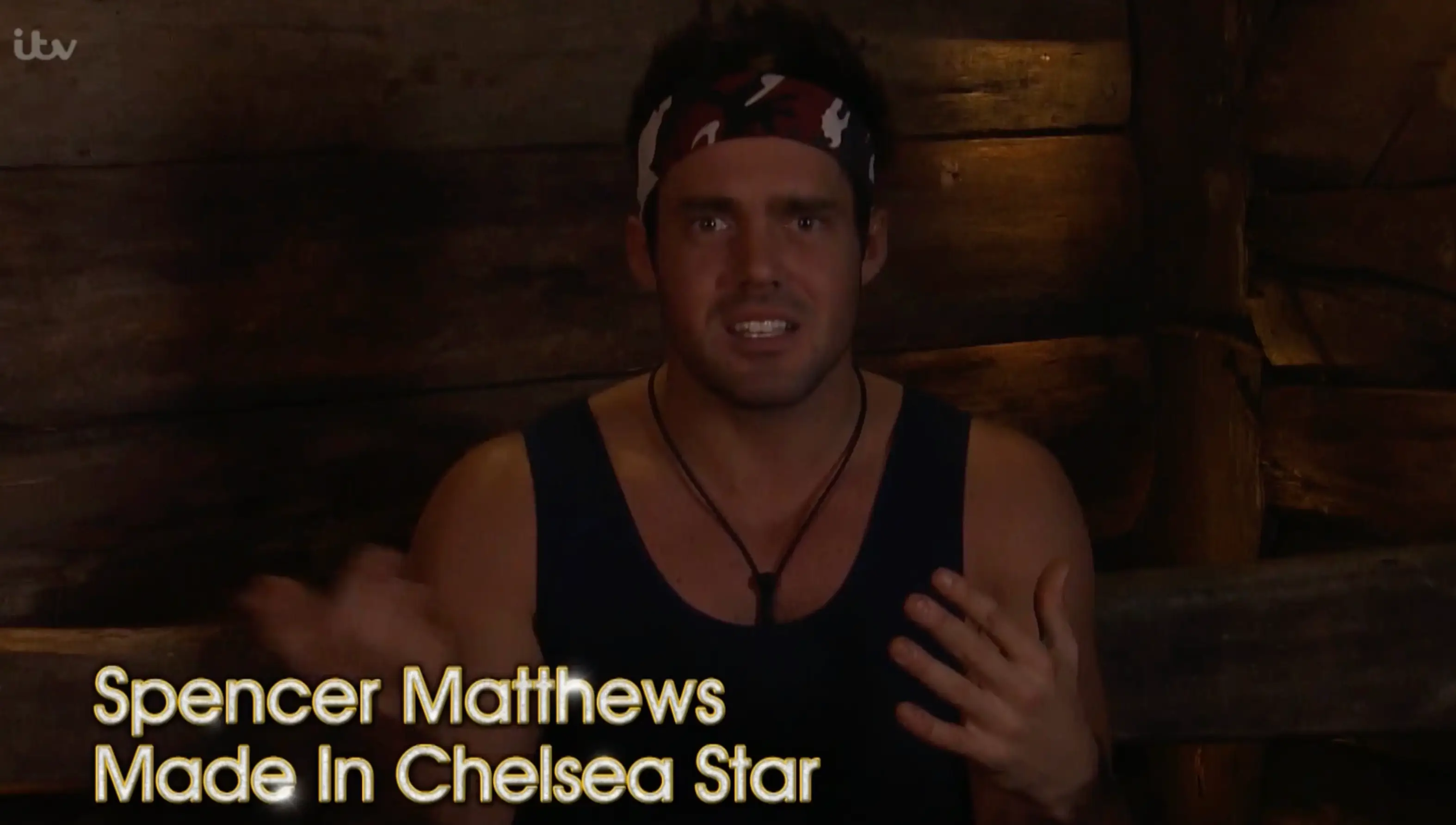 Matthews pictured during his short time in the Australian jungle (Image: ITV)