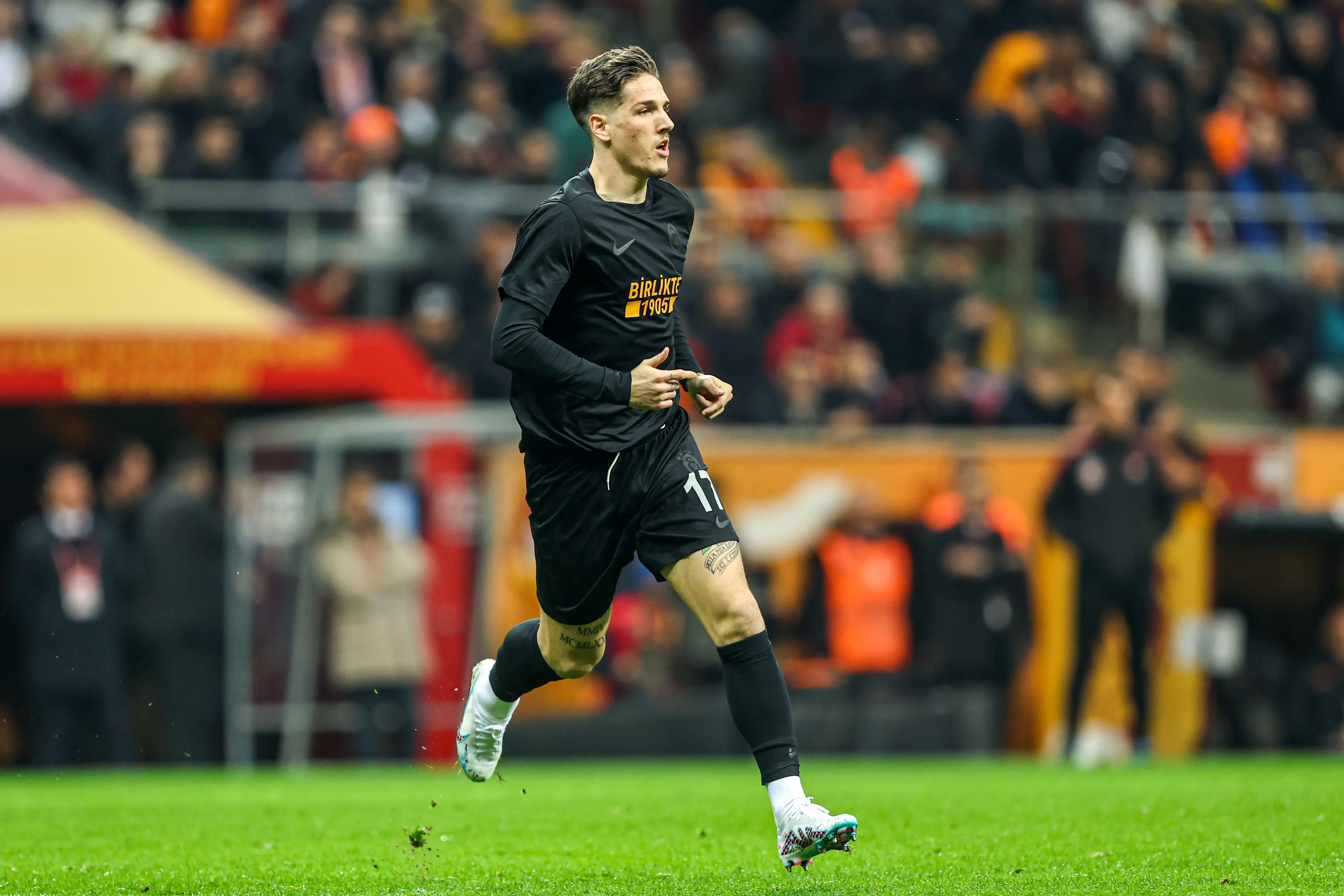 Nicolo Zaniolo in action for Galatasaray. Image: Alamy