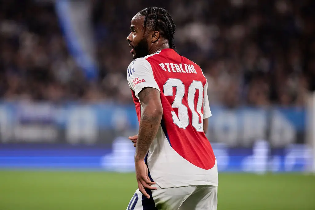 Raheem Sterling came on in the 76th minute of Arsenal's Champions League clash with Atalanta. (Image: Getty)