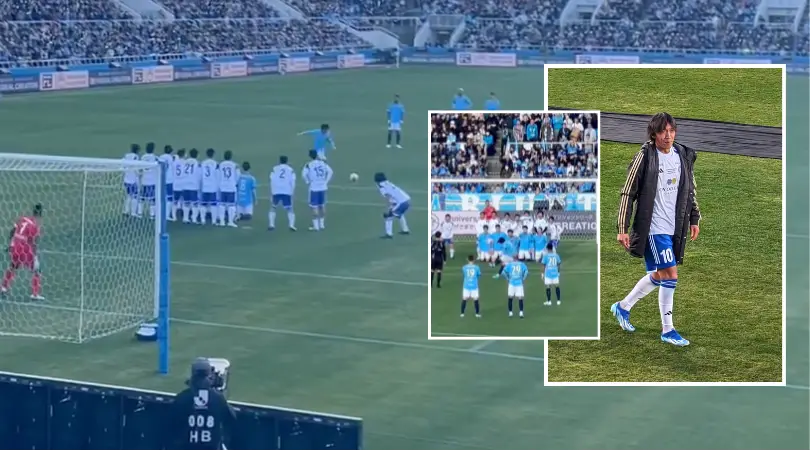Shunsuke Nakamura just scored hat-trick of free-kicks in his farewell match, they were all screamers