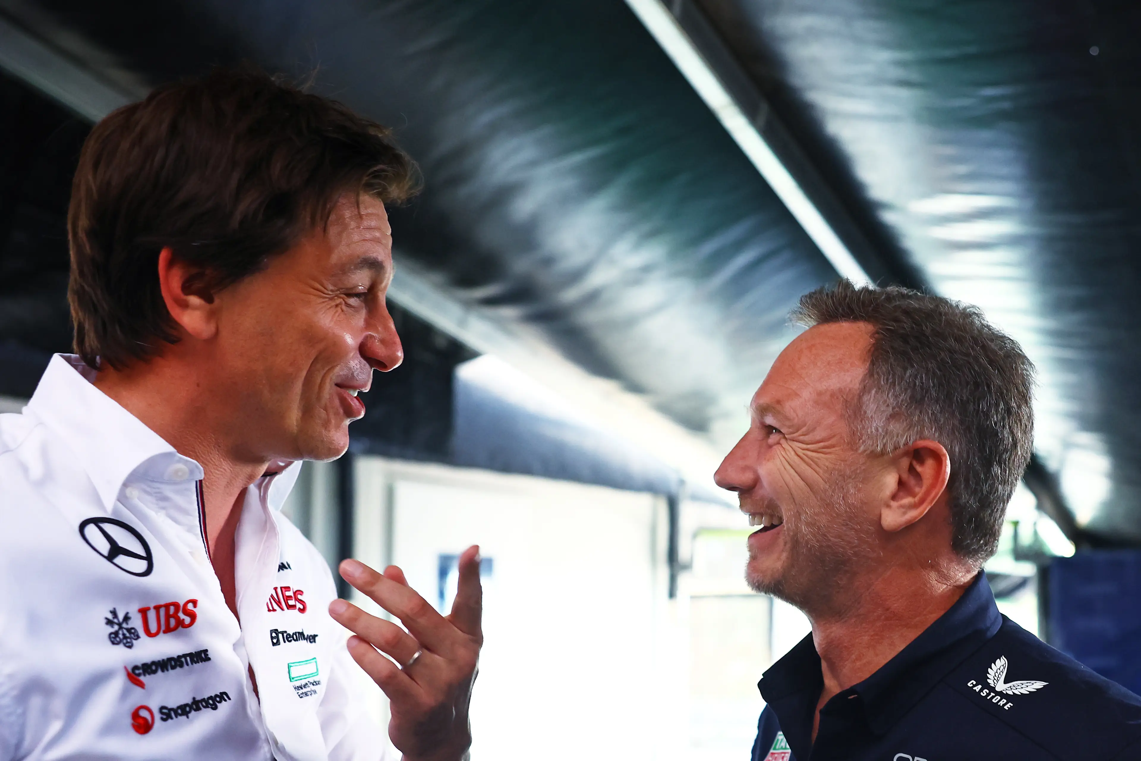 Toto Wolff and Christian Horner battled for multiple F1 titles. Image: Getty