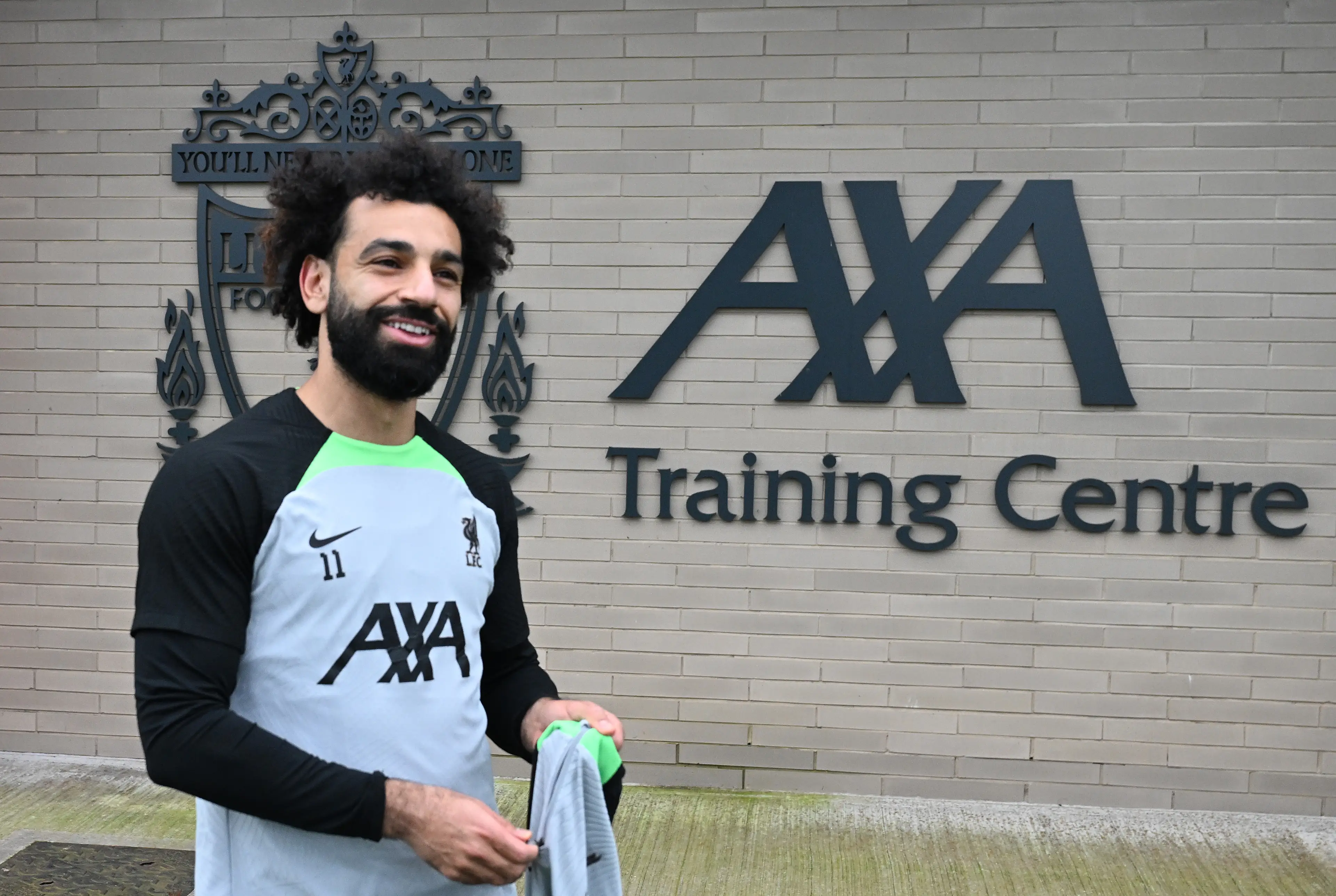 Salah in Liverpool training. (Image