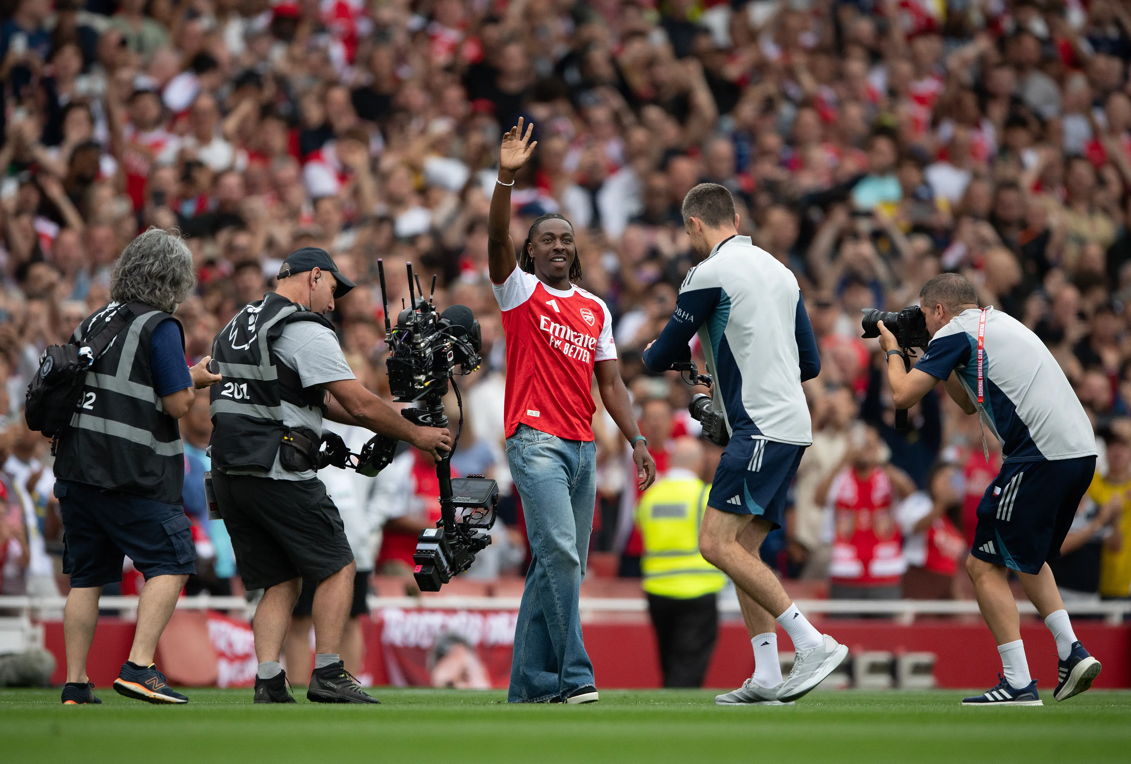 Arsenal beat Tottenham to the signing of Eberechi Eze. Image: Getty 