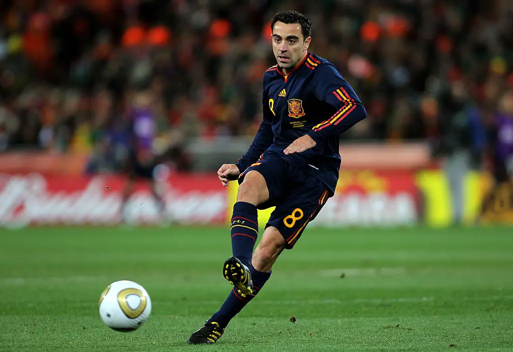 Xavi in action for Spain (Credit:Getty)