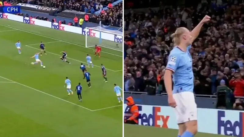 'He's a walking cheat code!' - Erling Haaland needs just seven minutes to score against FC Copenhagen