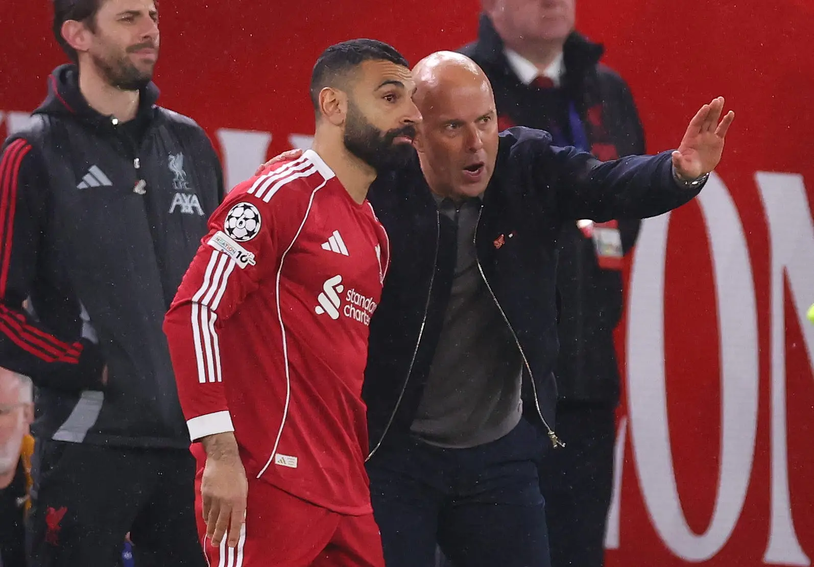 Slot and Salah have had a tense relationship at times this season (Image: Getty)