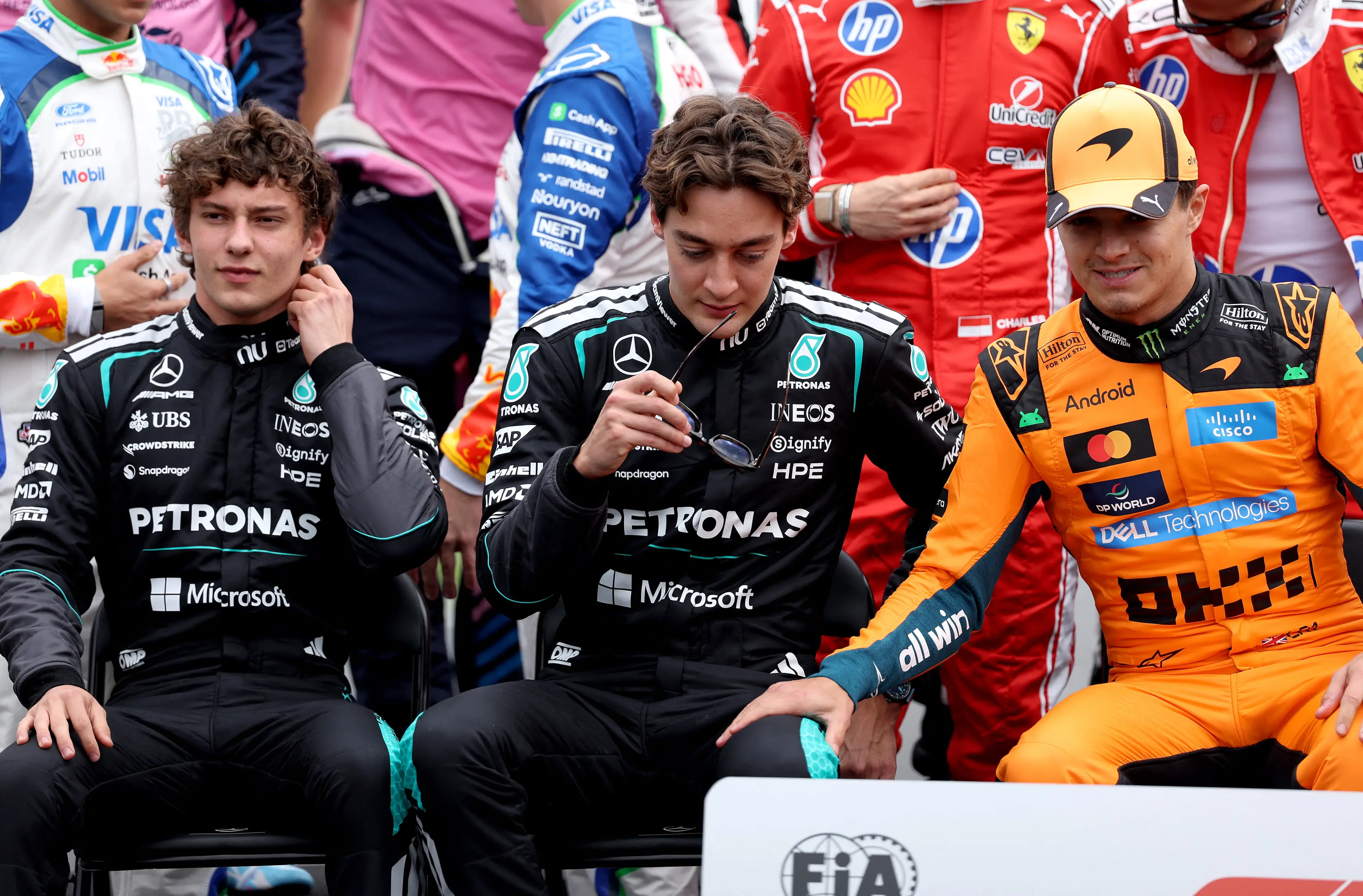 Antonelli (left) qualified second ahead of Norris (right) in Chinese GP sprint qualifying (Image: Getty)