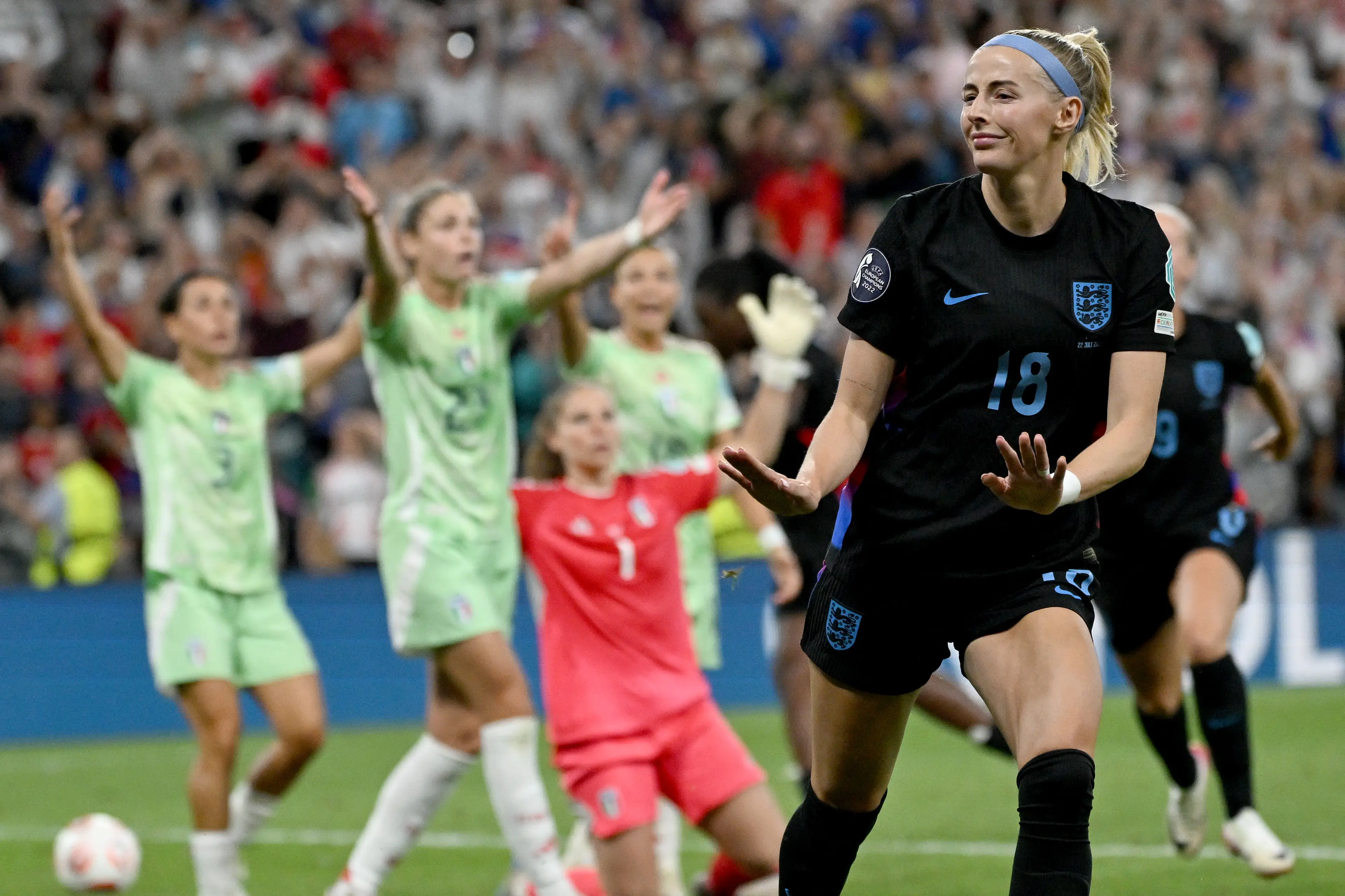 Chloe Kelly netted the winner for England against Italy. Image credit: Getty