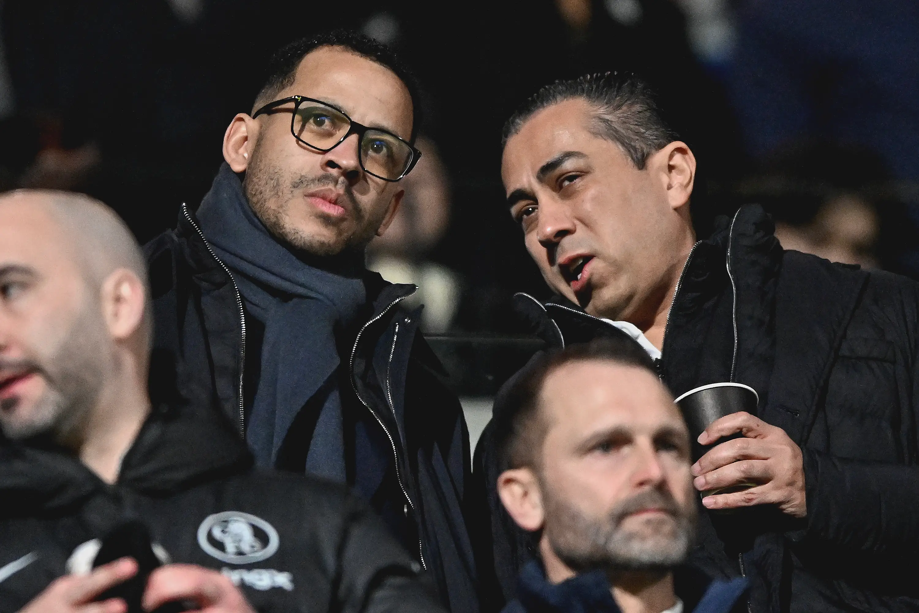 Rosenior was in the stands for Chelsea's 2-1 loss. Image: Getty
