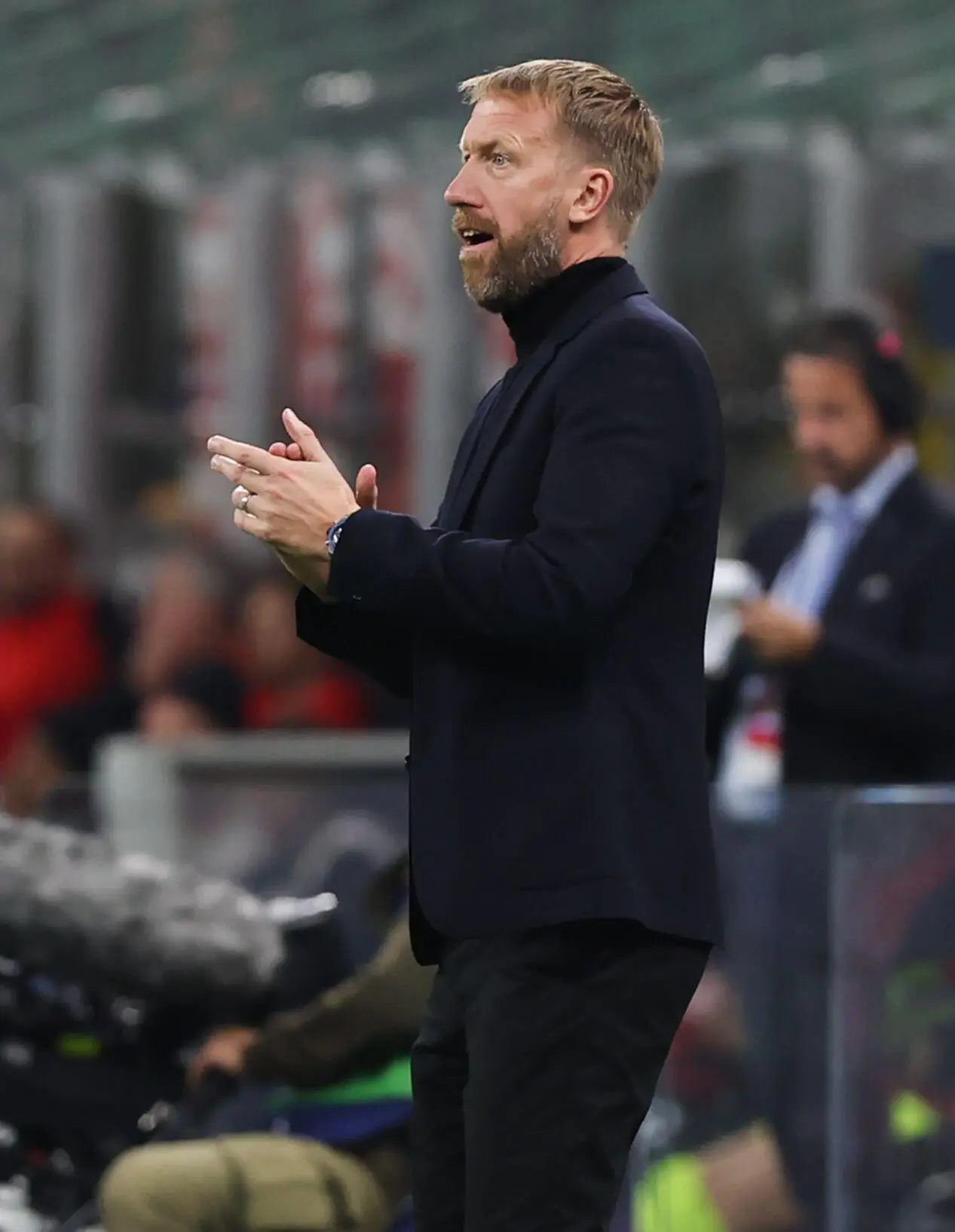 Graham Potter at the San Siro. (Alamy)
