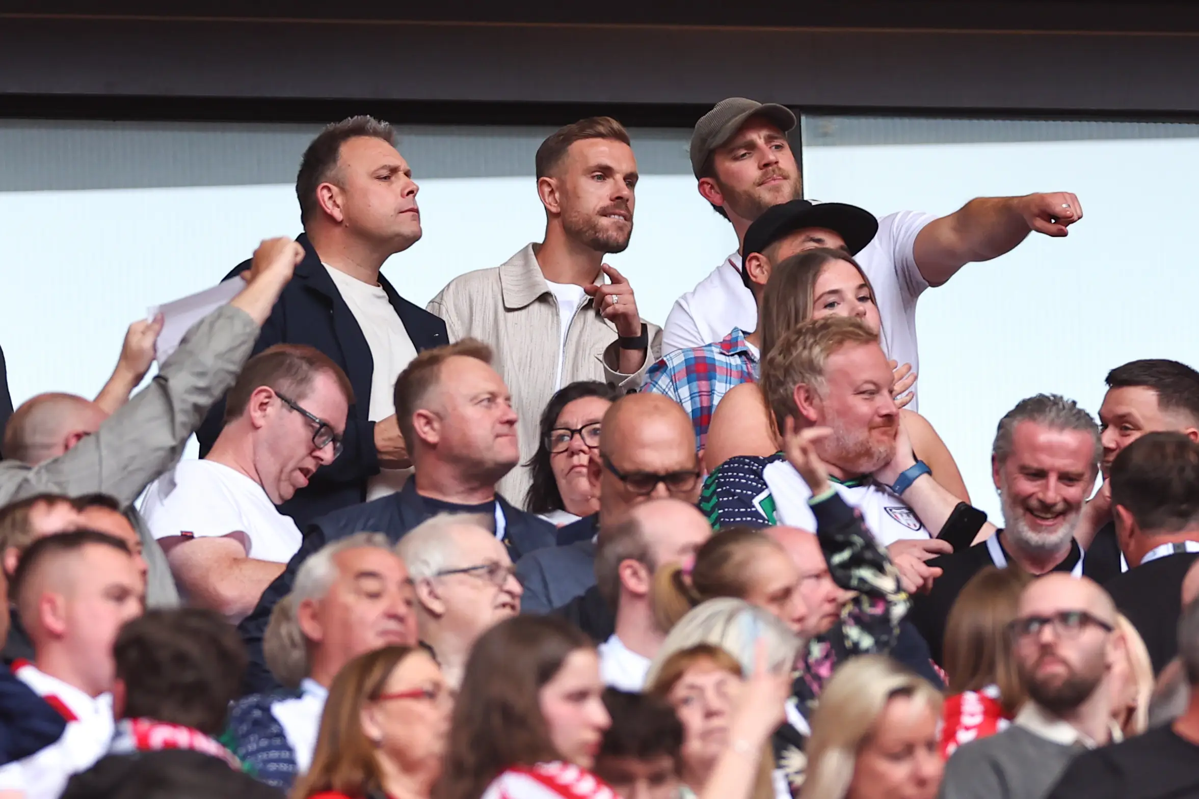 Henderson was in attendance as Sunderland secured promotion to the Premier League. Image credit: Getty