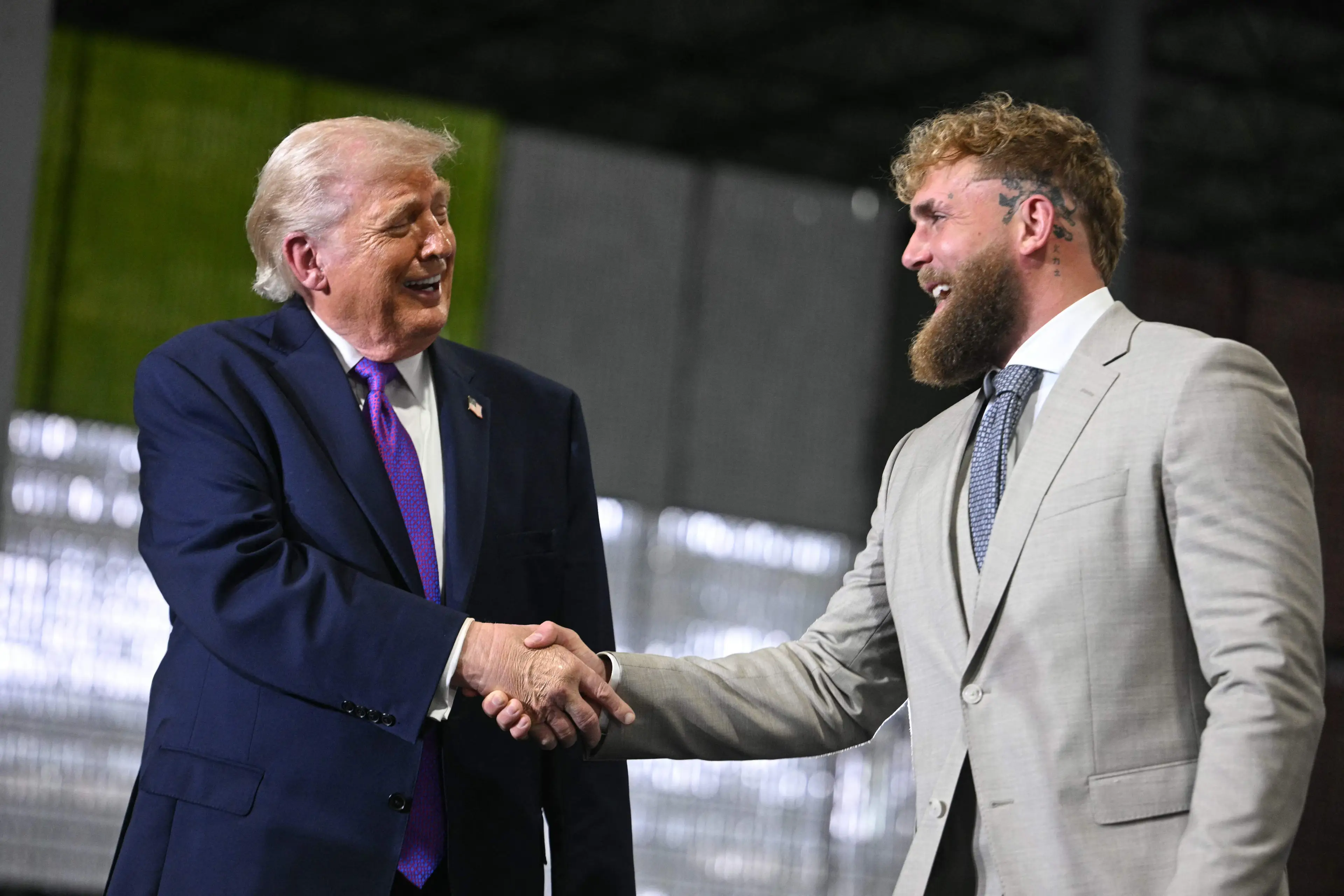 Donald Trump and Jake Paul. Image: Getty