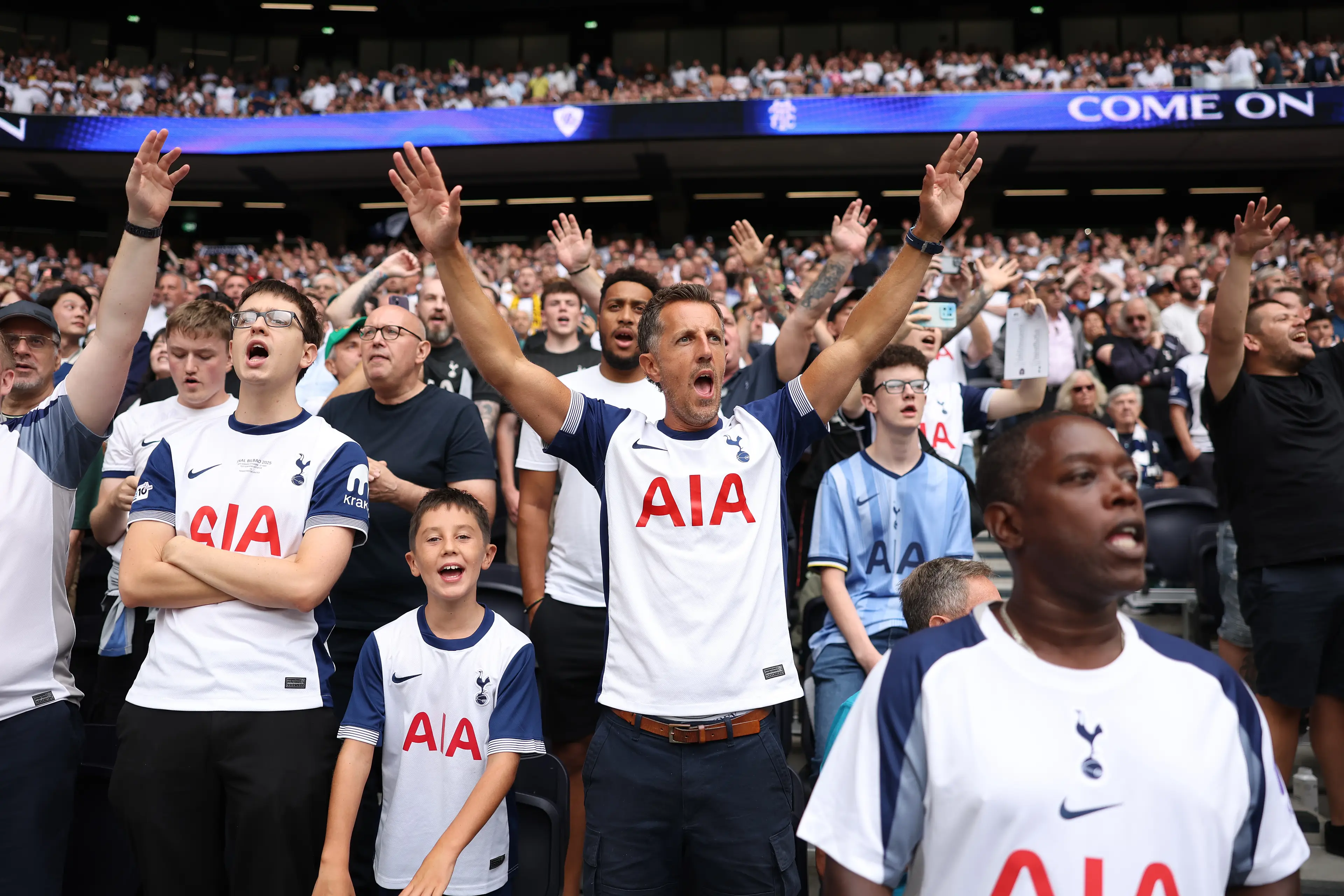 Spurs fans enjoyed their 3-0 win over Burnley. Image: Getty