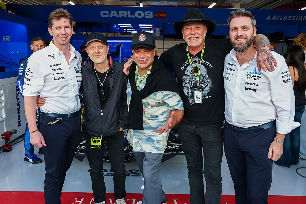 Metallica visited the Williams garage during the 2025 Qatar Grand Prix weekend (Credit:Getty)
