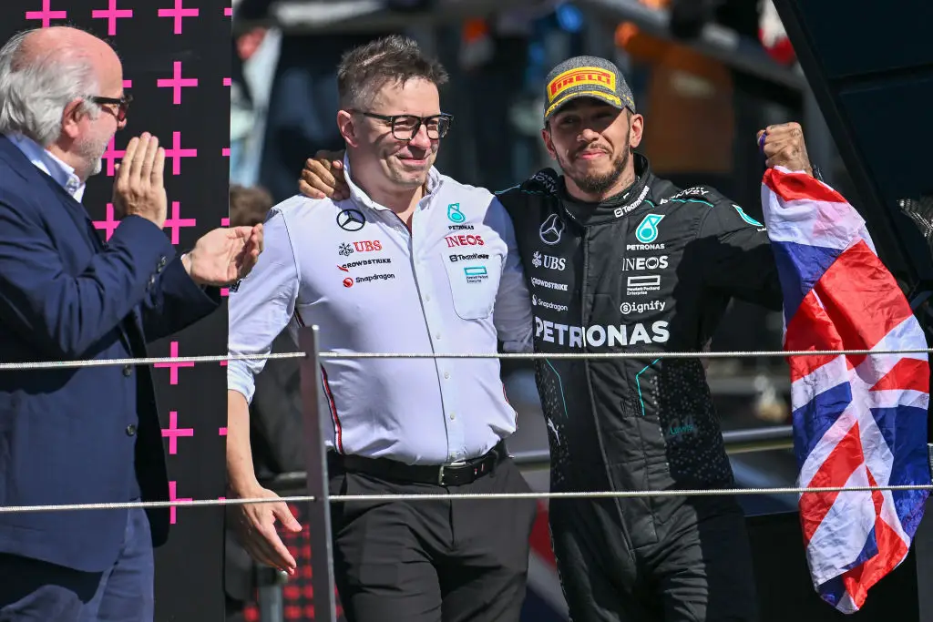 Hamilton's long-time race engineer Peter Bonnington has stayed with the Silver Arrows (Image: Getty)