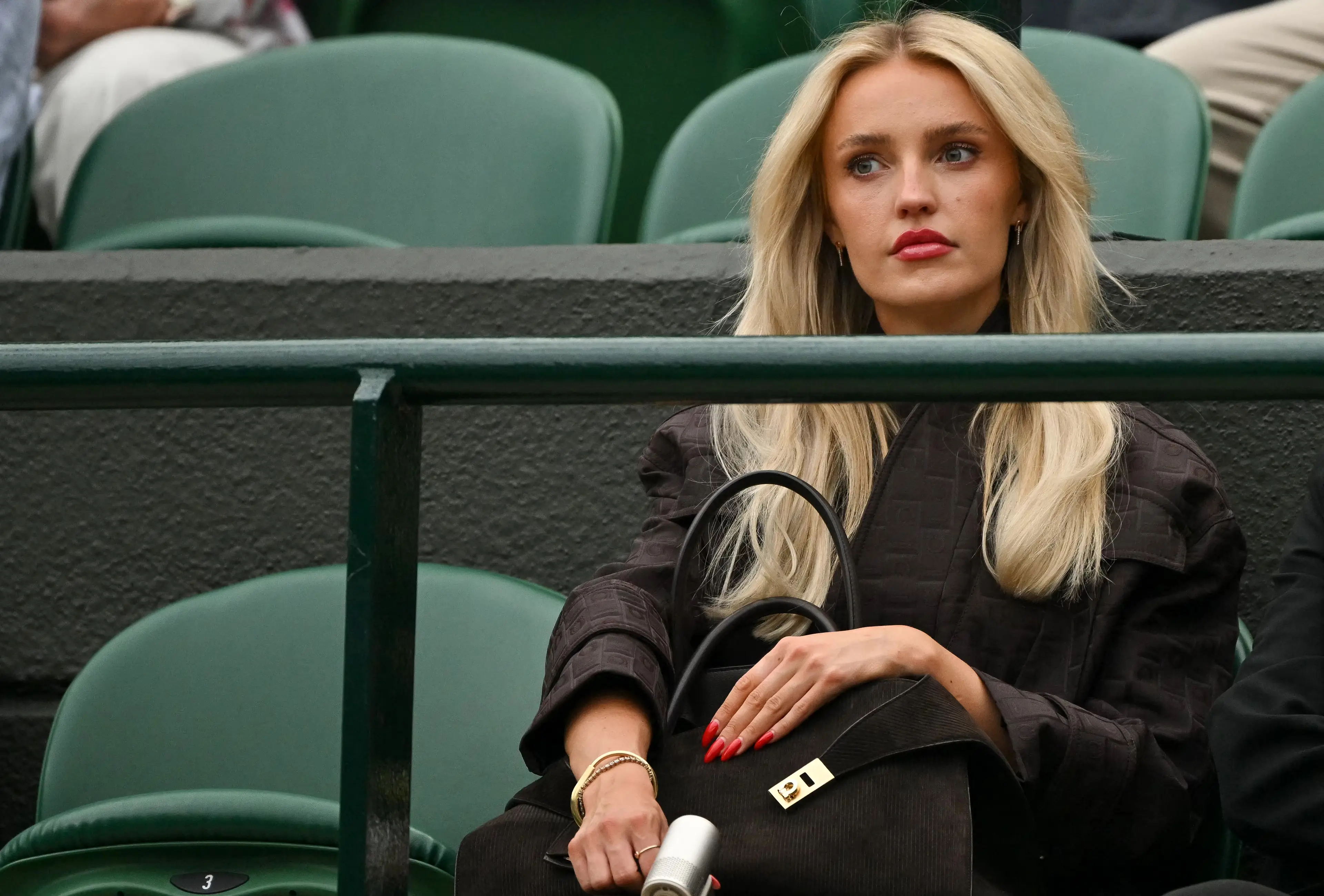 Morgan Riddle watches on at Wimbledon. Image: Getty