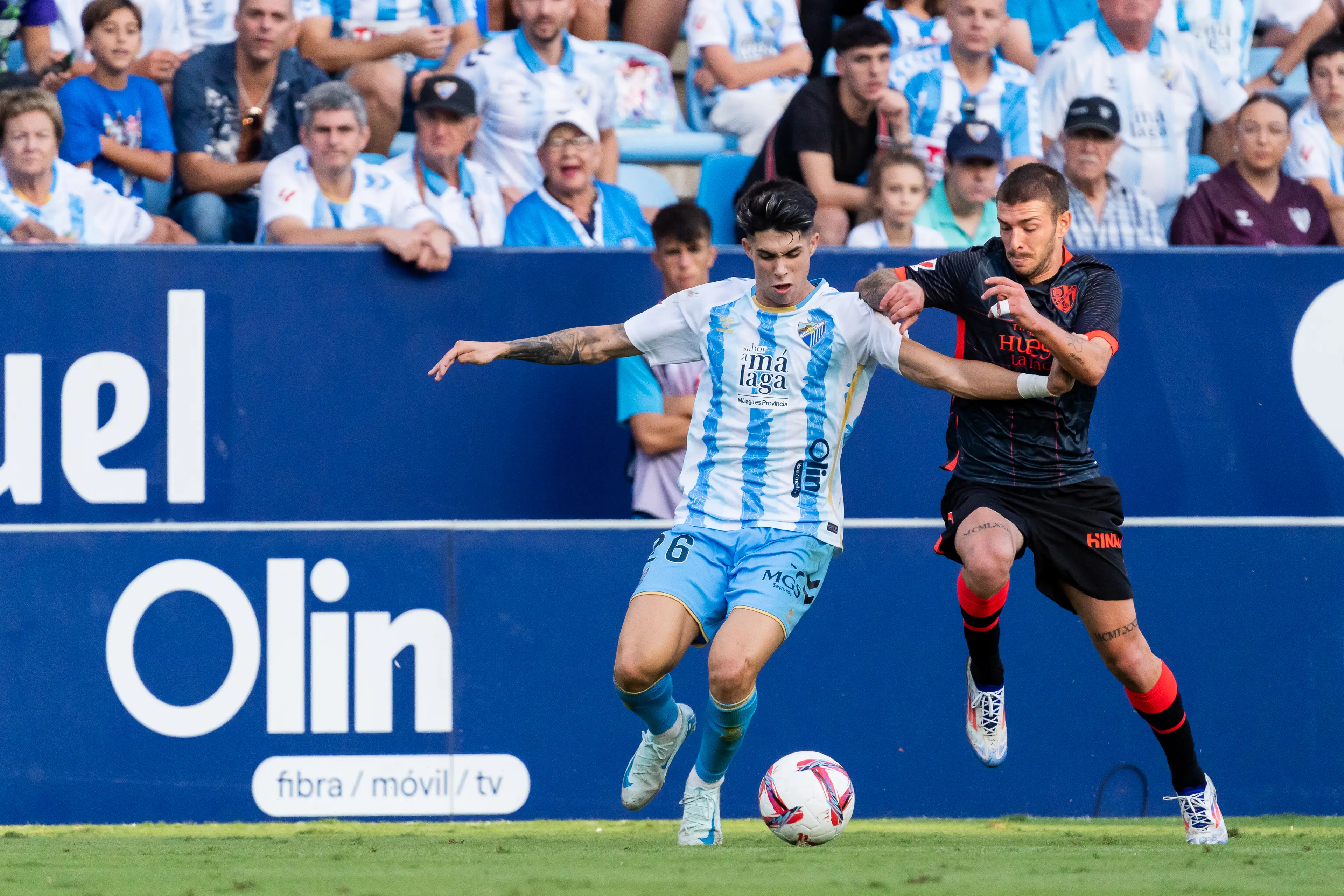 Antonio Cordero in action for Malaga. Image: Getty
