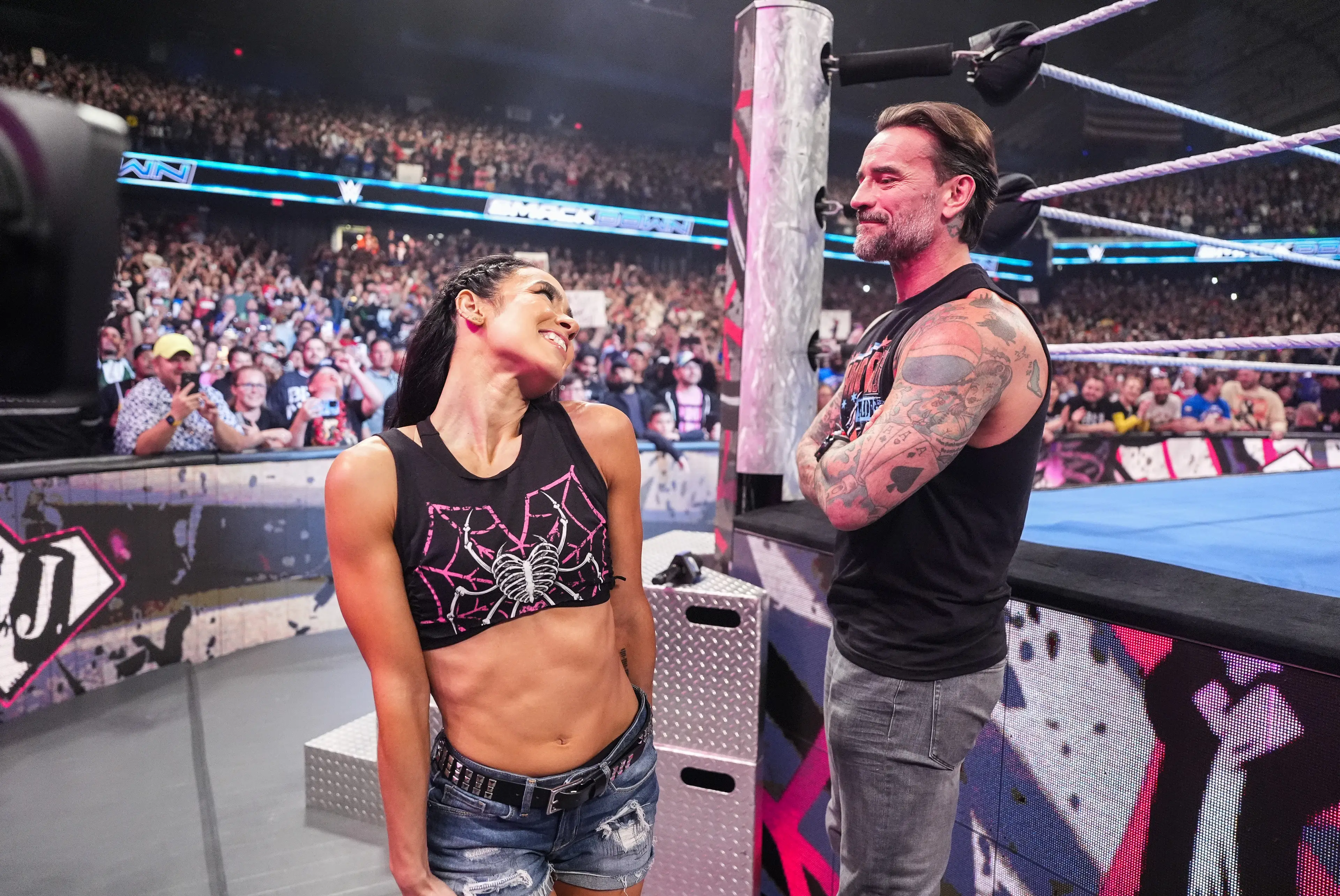 CM Punk and his wife AJ Lee. (Image: Getty)