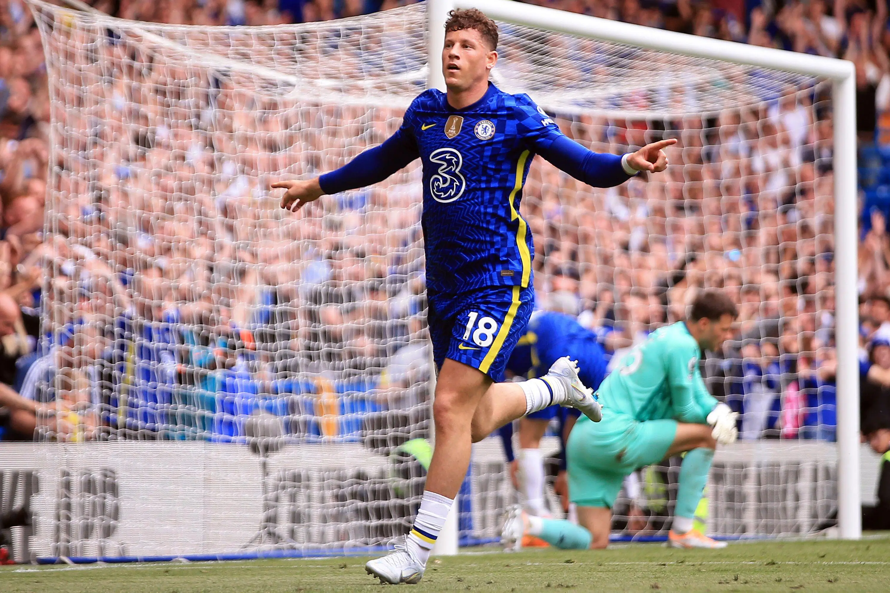 Ross Barkley celebrating on the last day of the 2021/22 season.