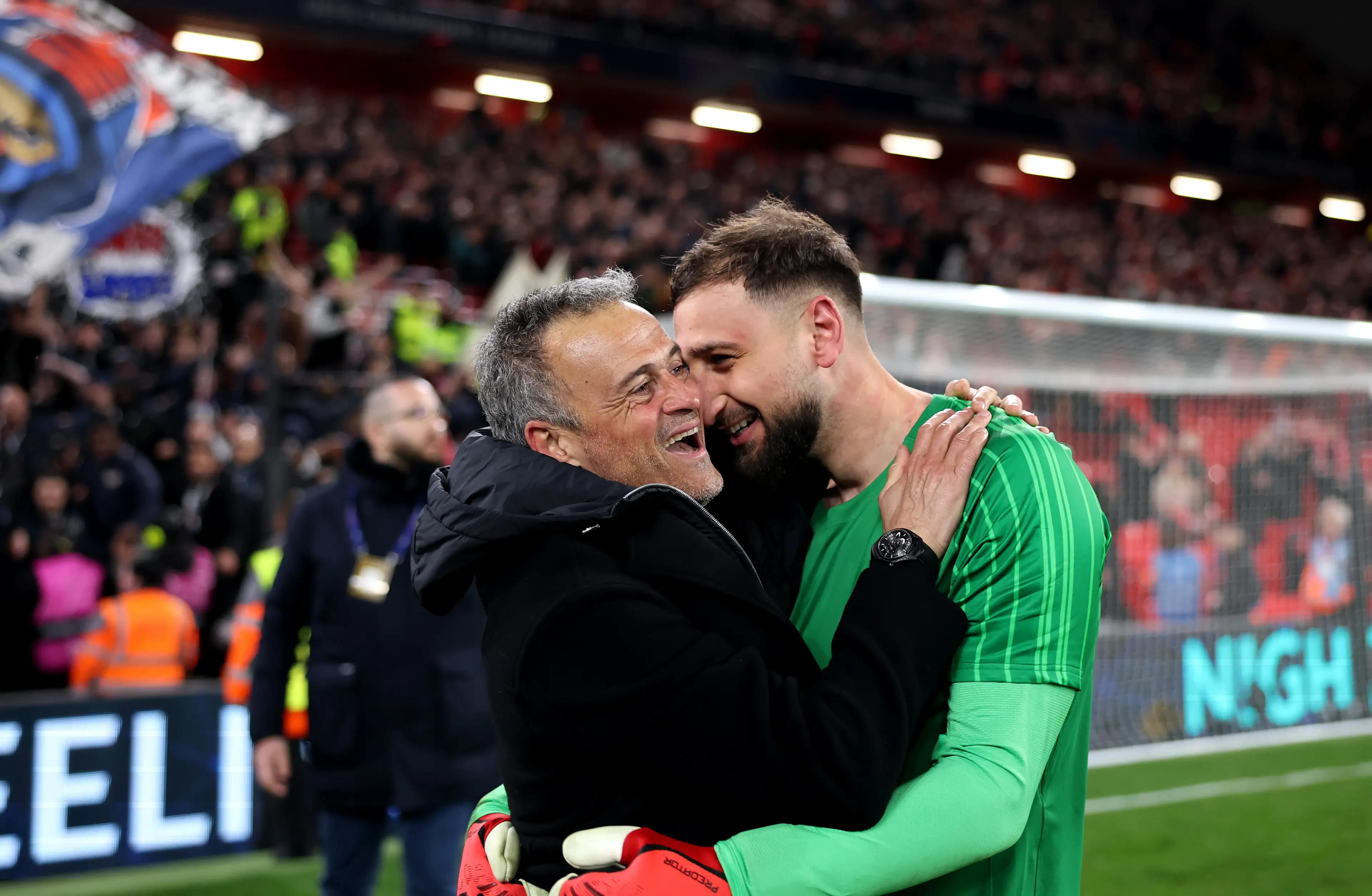 Gianluigi Donnarumma and Luis Enrique for PSG (credit: getty)