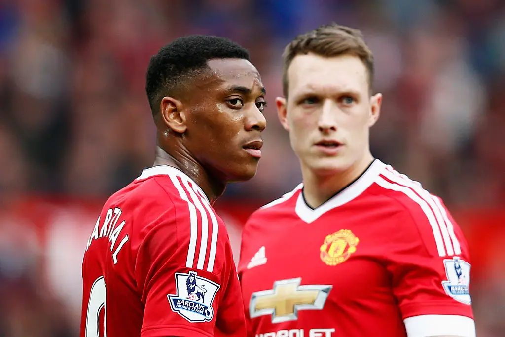 Phil Jones and Anthony Martial played together for nine years at Manchester United. (Image: Getty)