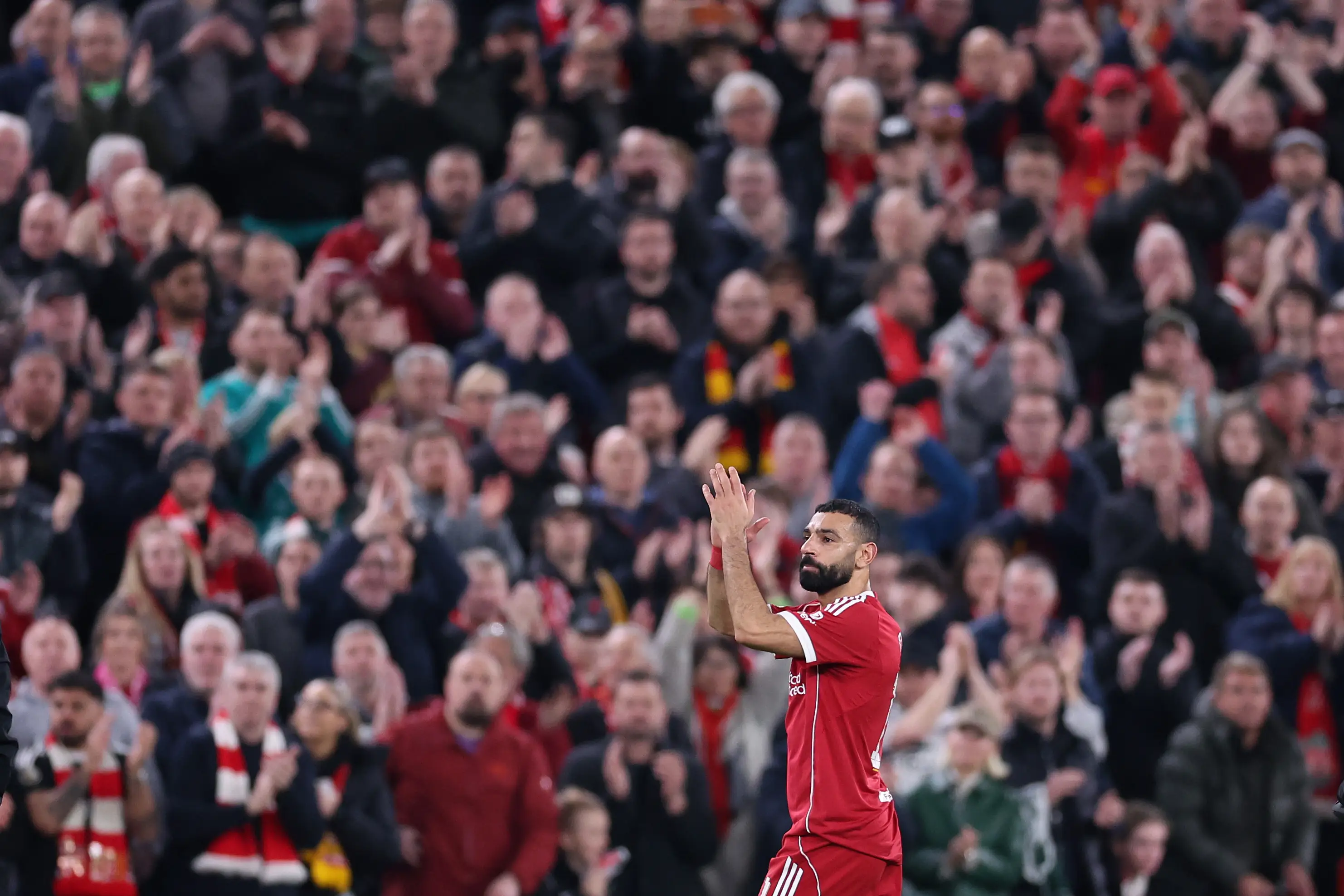 Salah will leave Liverpool at the end of the season. Image credit: Getty