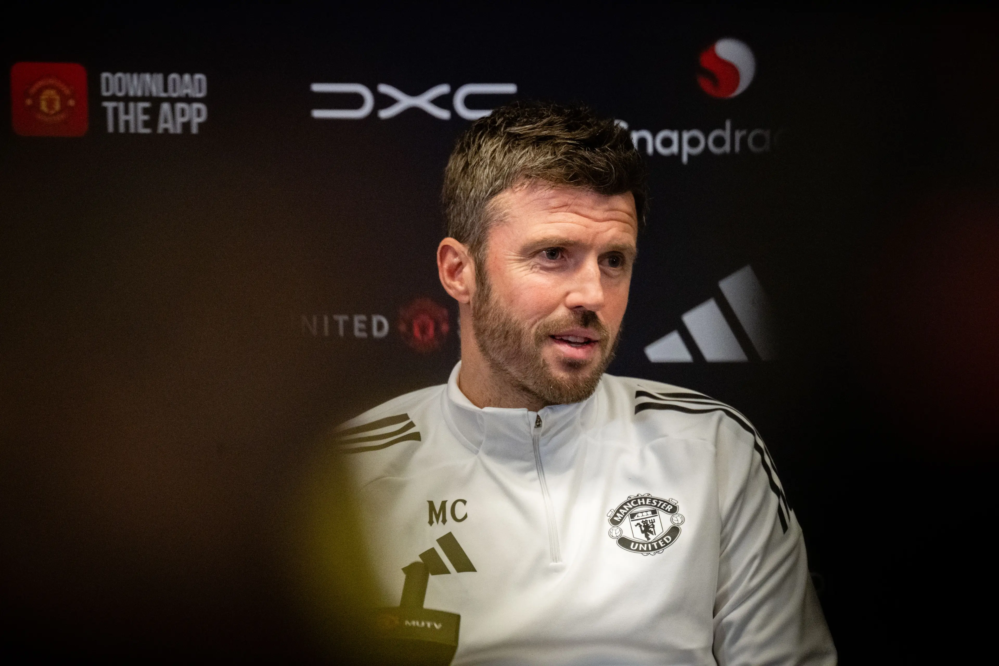 Carrick has won all three games in charge of United. Image: Getty