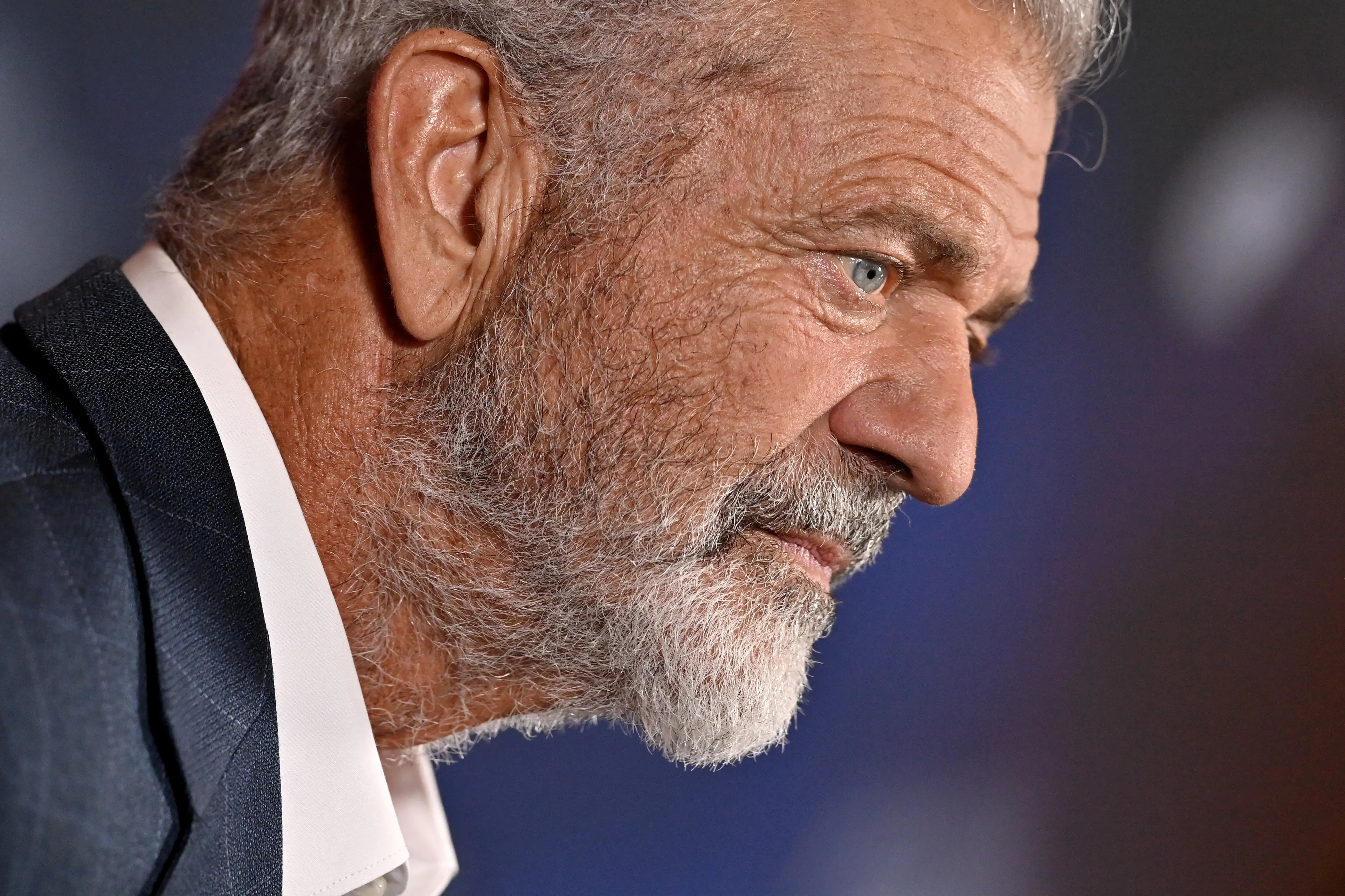 Gibson joined Rogan on his podcast in Austin. Image credit: Getty