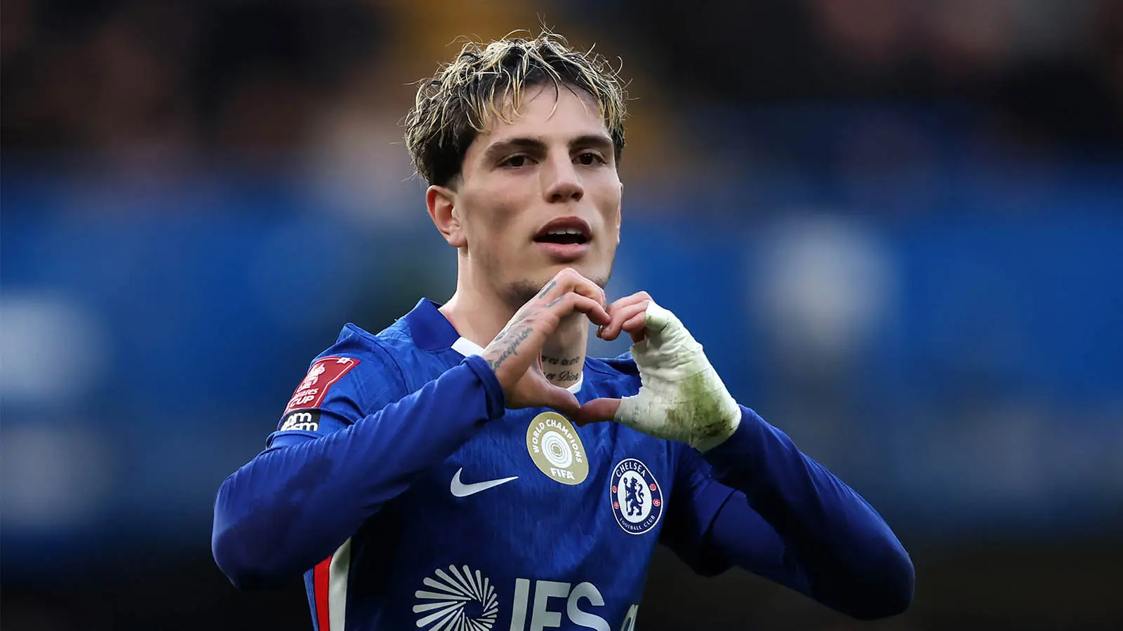 Alejandro Garnacho scored in Chelsea's 7-0 FA Cup win over Port Vale on Sunday (Image: Getty)