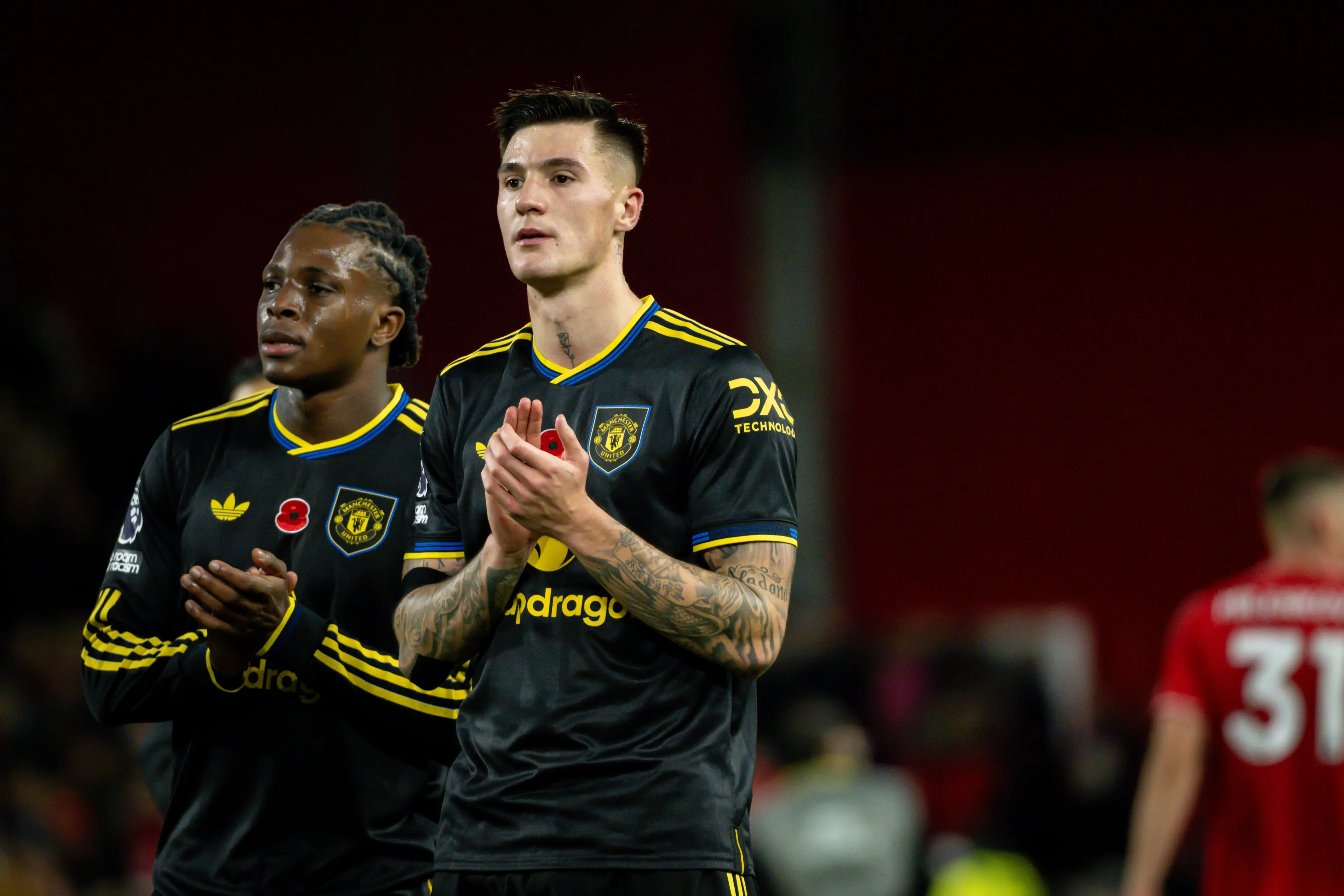 Gary Neville says Benjamin Sesko is 'well of it' following Manchester United's draw against Nottingham Forest. Image: Getty 