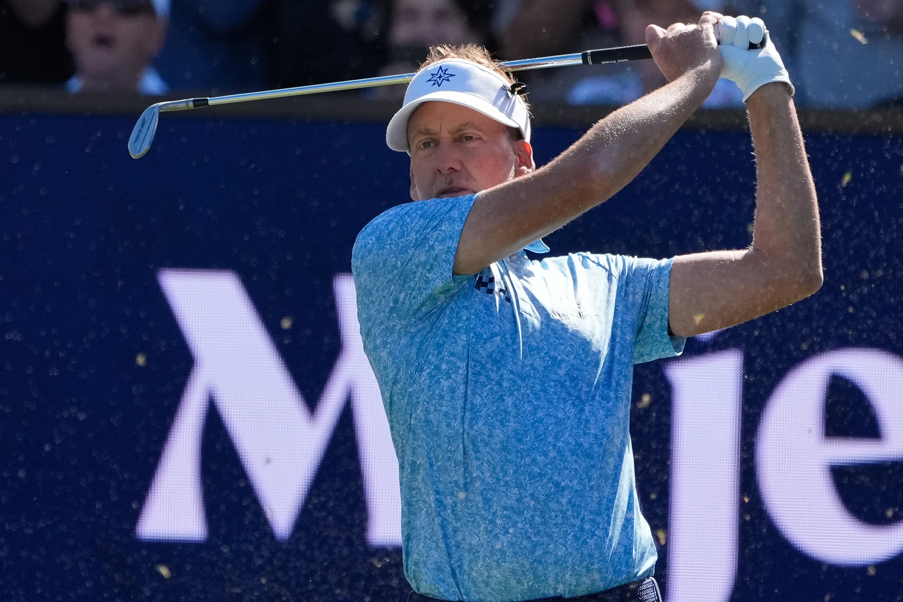 Ian Poulter in action. Image: Getty