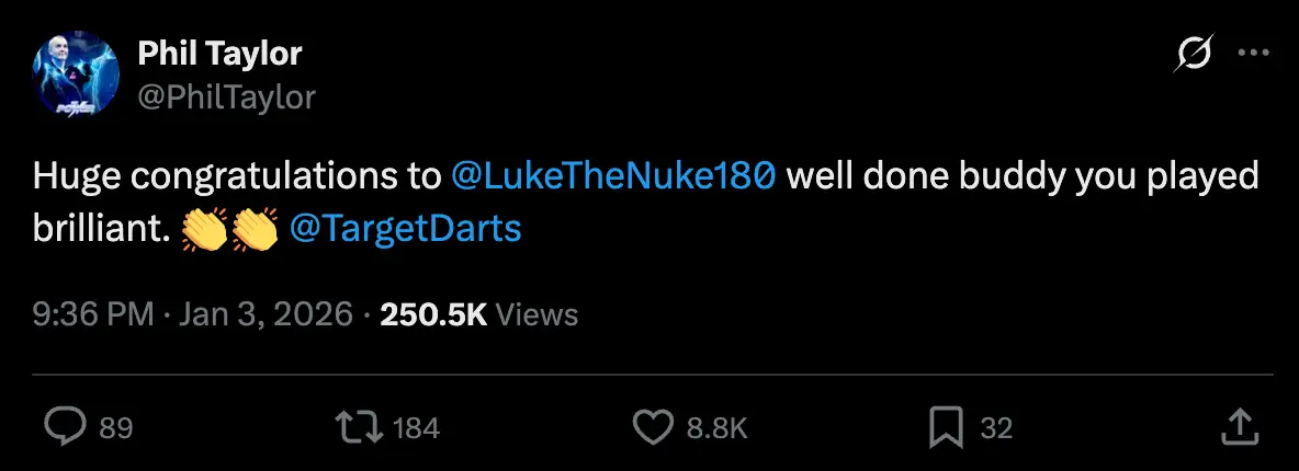 Image: Twitter/@PhilTaylor