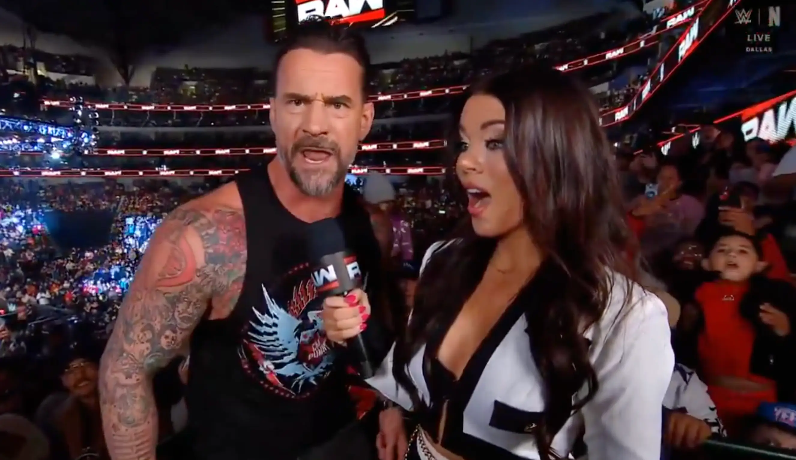 CM punk stunned the interviewer with his remark. Image: WWE