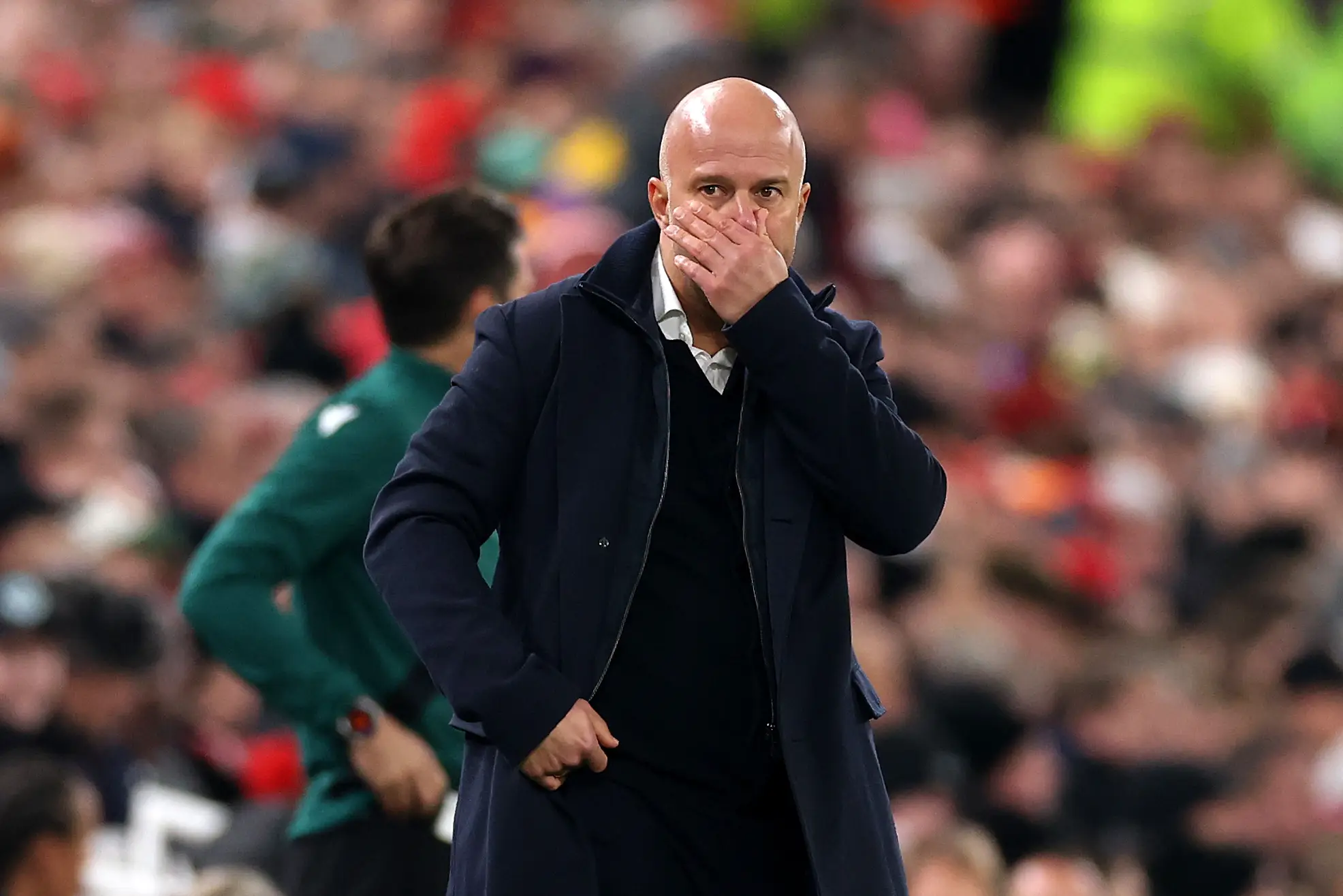 Arne Slot is under pressure. Image: Getty