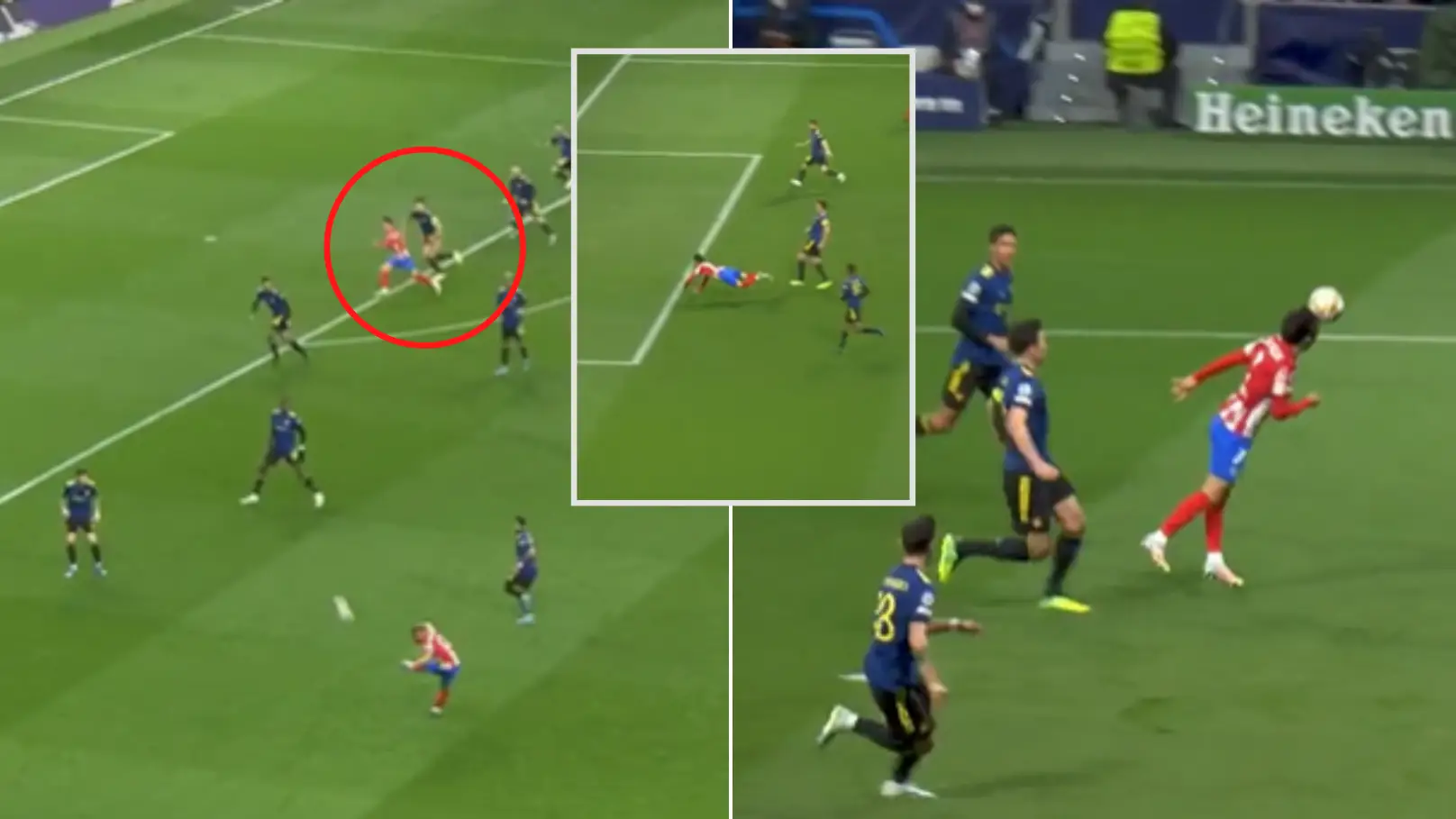 Joao Felix Scores Insane Diving Header Vs Manchester United, The Hang-Time Was Ridiculous