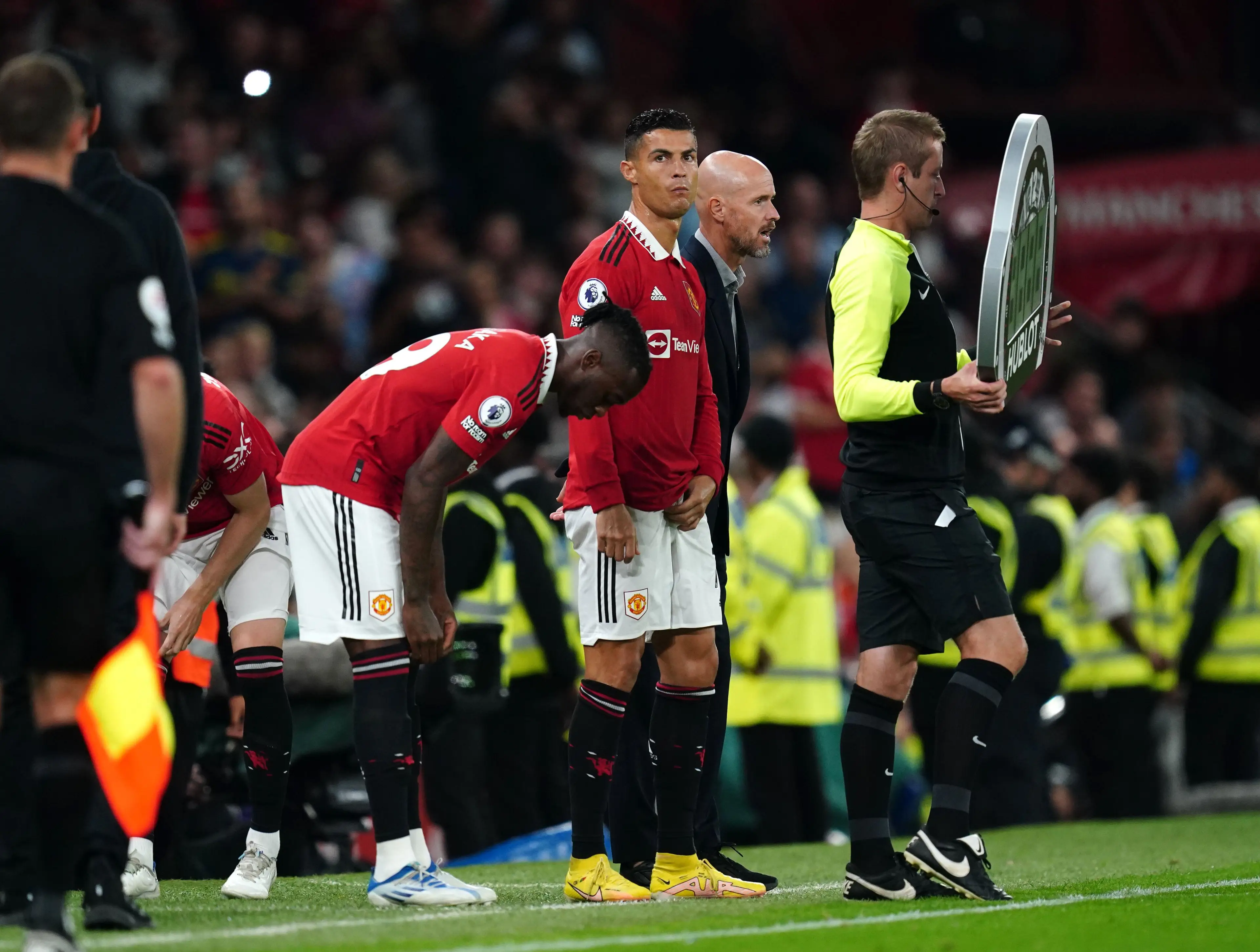 Cristiano Ronaldo coming on for Manchester United. (Alamy)