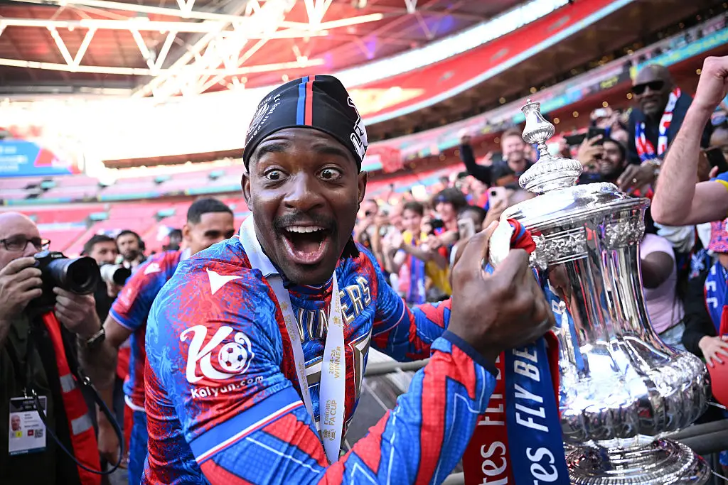 Jean-Philippe Mateta won the FA Cup with Crystal Palace this season. (Image: Getty)