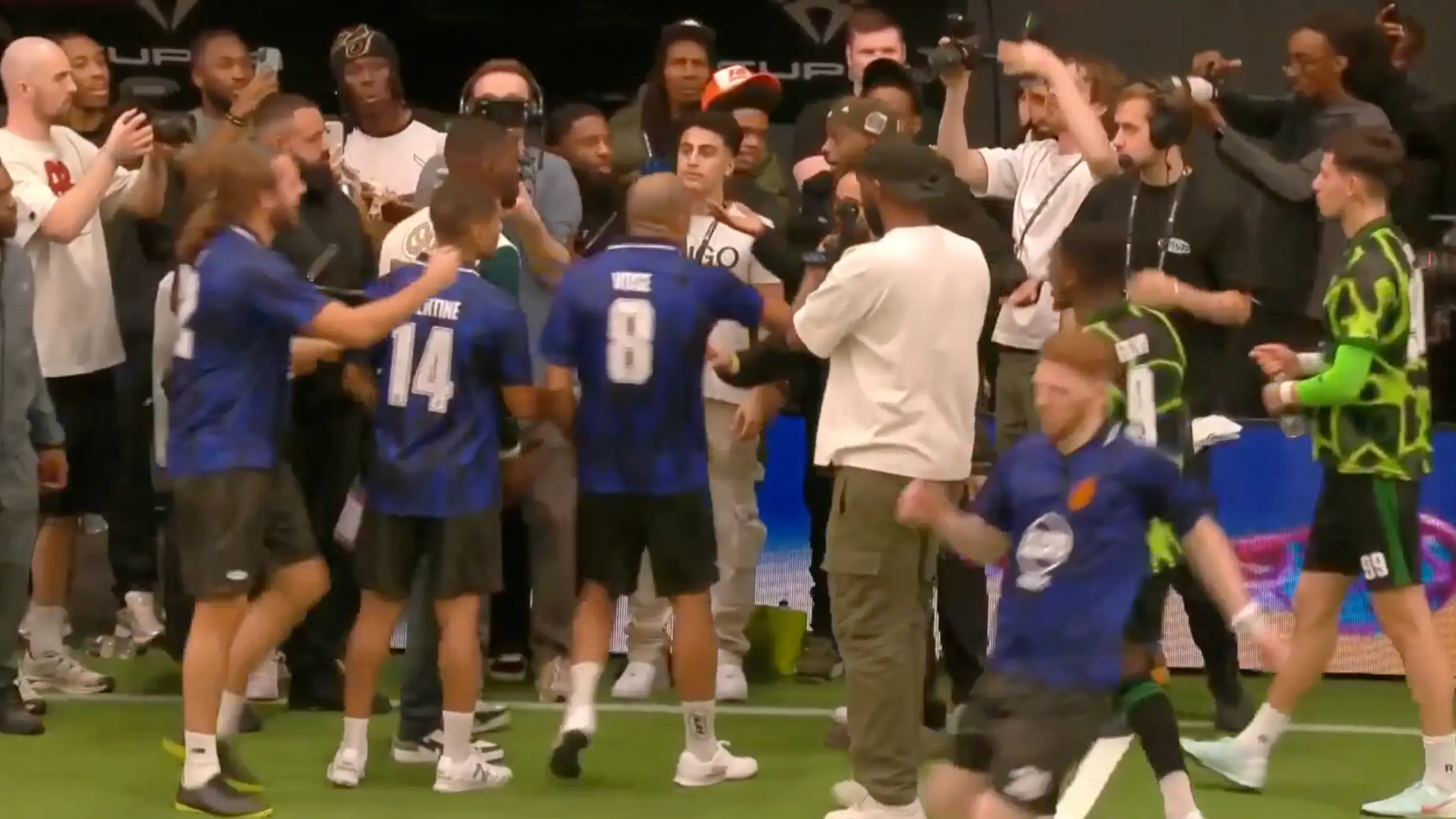 Dave and Sharky have to be separated at Baller League as rapper loses his head during heated incident