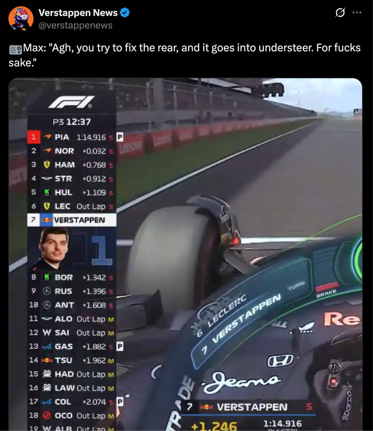 Image: Formula 1/Twitter