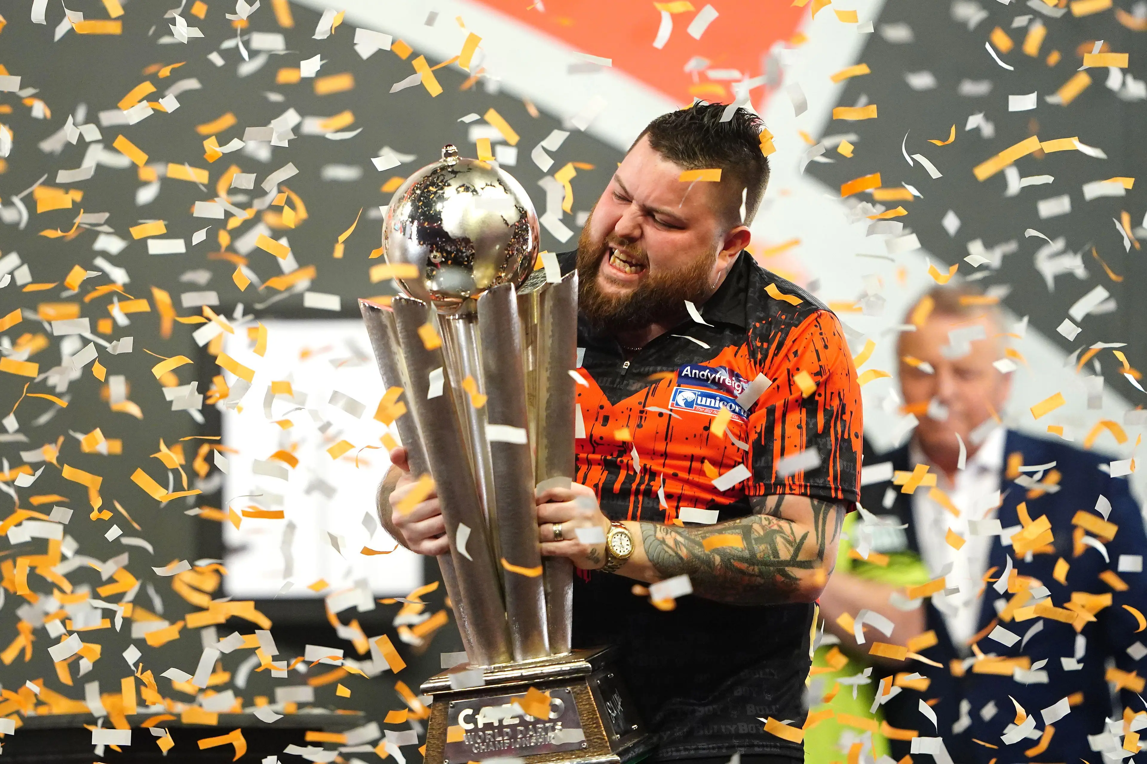 Michael Smith beat Michael van Gerwen in last year's PDC World Darts Championship final. (
