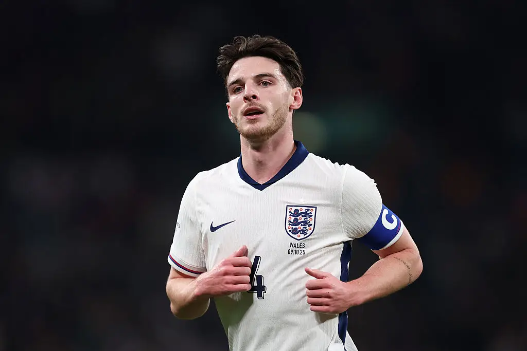 Declan Rice captained England (Credit:Getty)